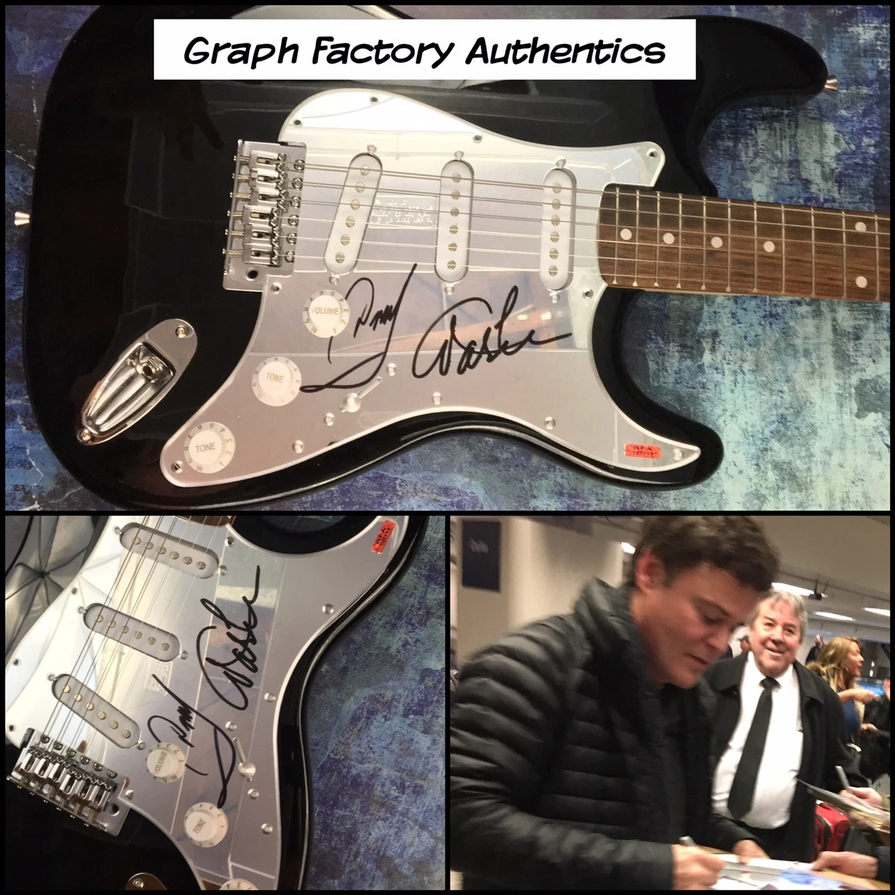 GFA Donny & Marie Osmond * THE OSMONDS * Signed Electric Guitar PROOF D2 COA