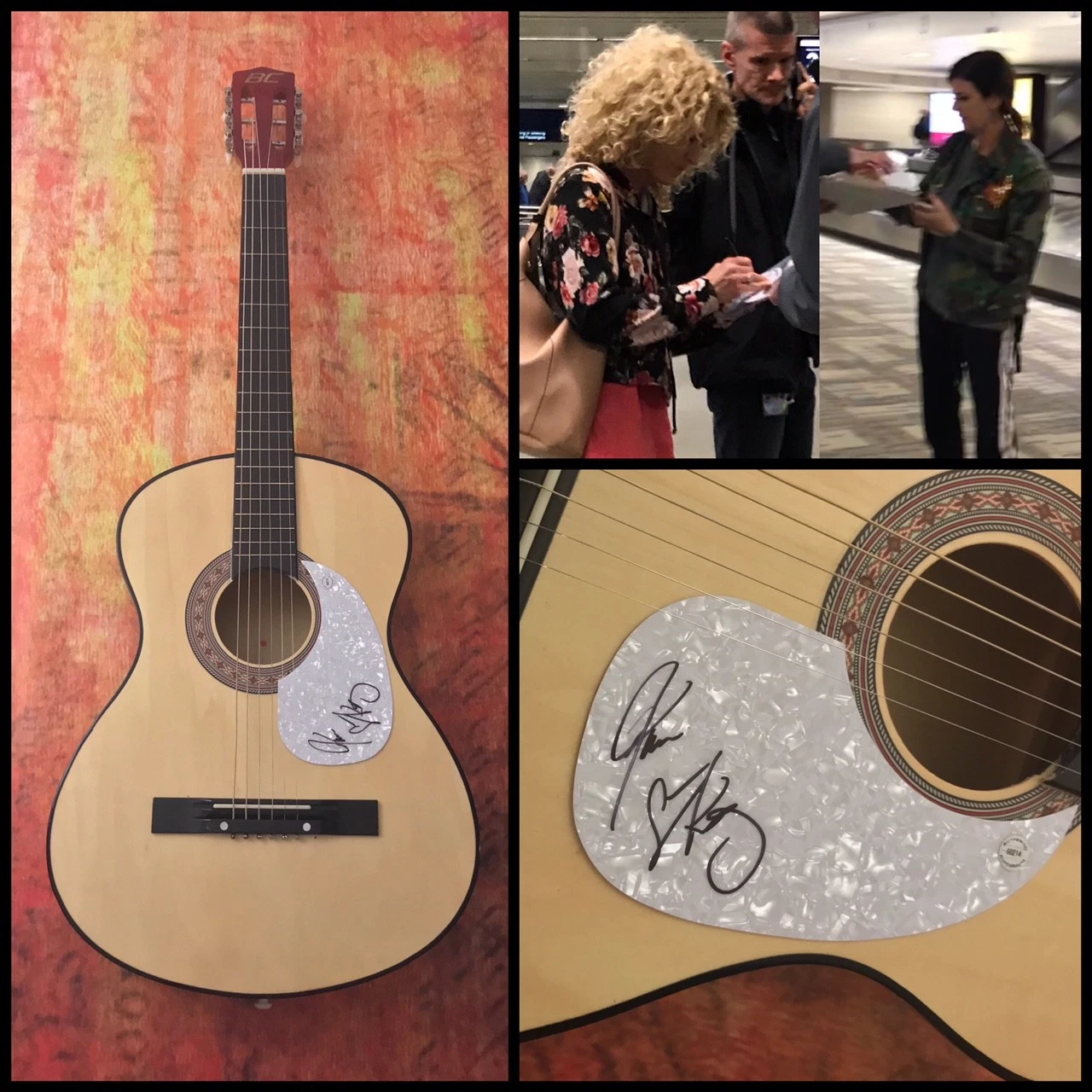 GFA Karen & Kimberly * LITTLE BIG TOWN * Band Signed Acoustic Guitar AD1 COA