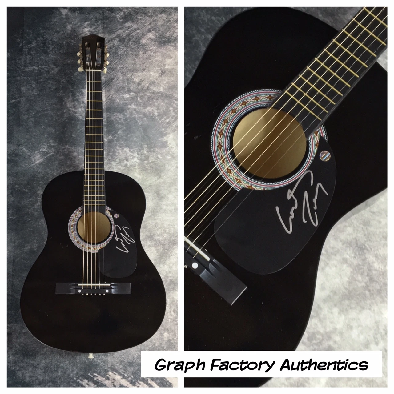 GFA I Play Chicken with the Train * COWBOY TROY * Signed Acoustic Guitar COA