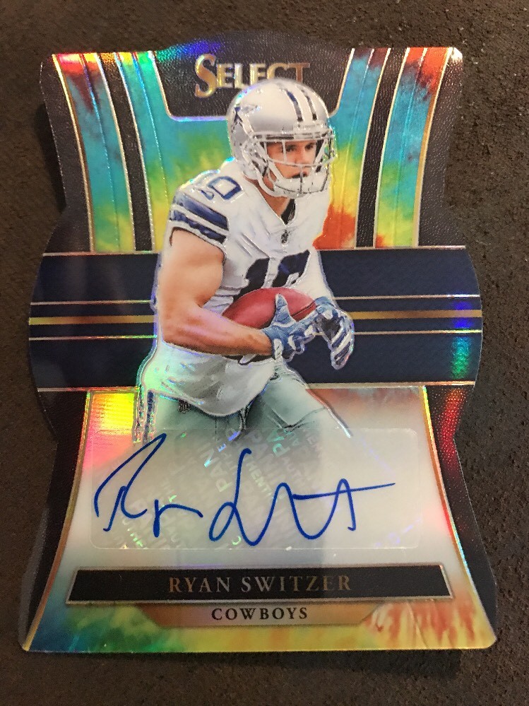 2017 Select Die Cut Tie Dye Rookie Auto Ryan Switzer Cowboys 4/15