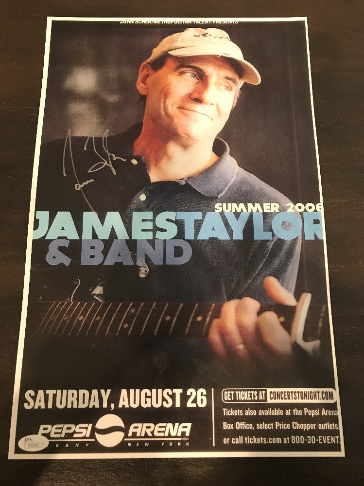 James Taylor Signed SHOW POSTER I Sweet Baby James JSA COA