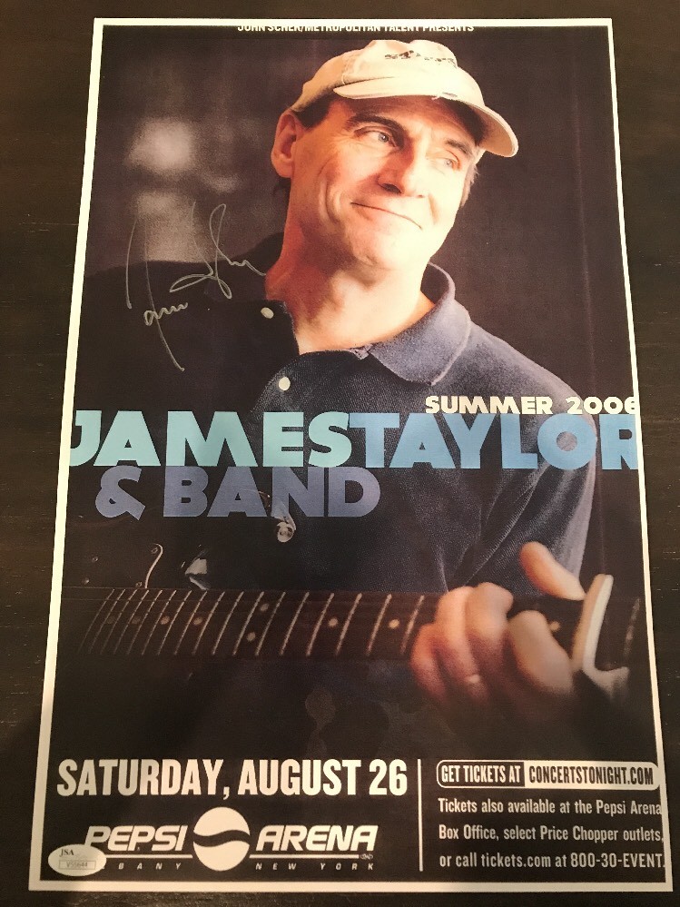 James Taylor Signed SHOW POSTER I Sweet Baby James JSA COA