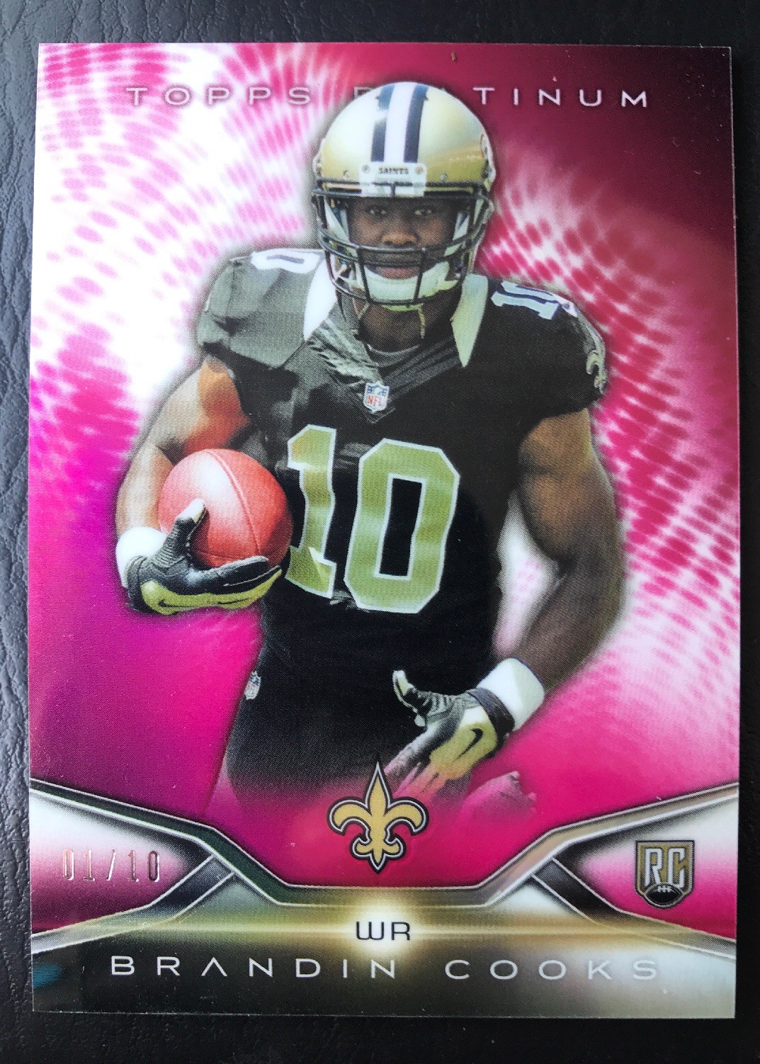 BRANDIN COOKS 2014 TOPPS PLATINUM SAINTS PINK  REFRACTOR RC #D 1/10 EBAY 1/1