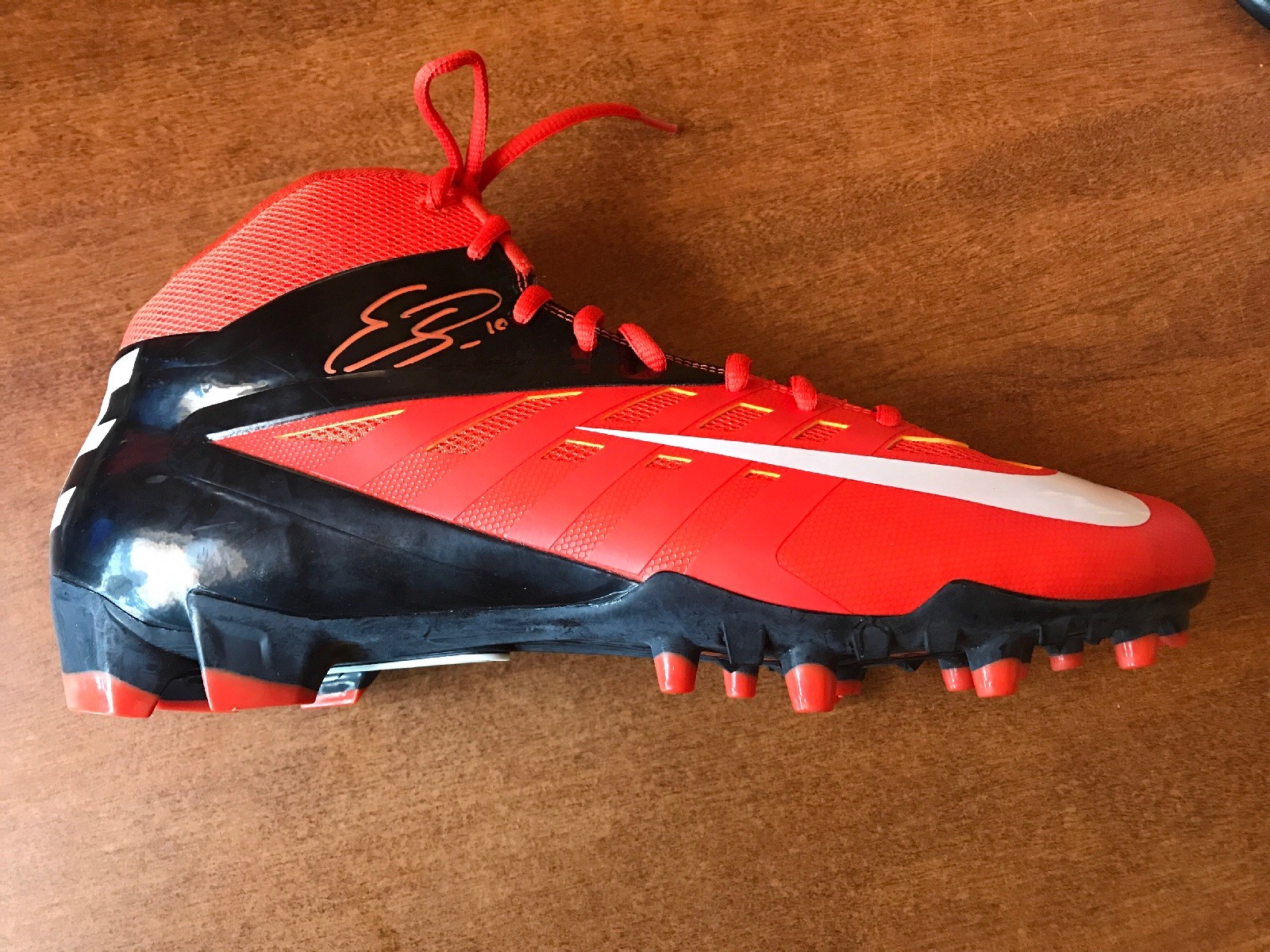 EMMANUEL SANDERS Signed NIKE  Football Cleat Shoe JSA/COA  BRONCOS