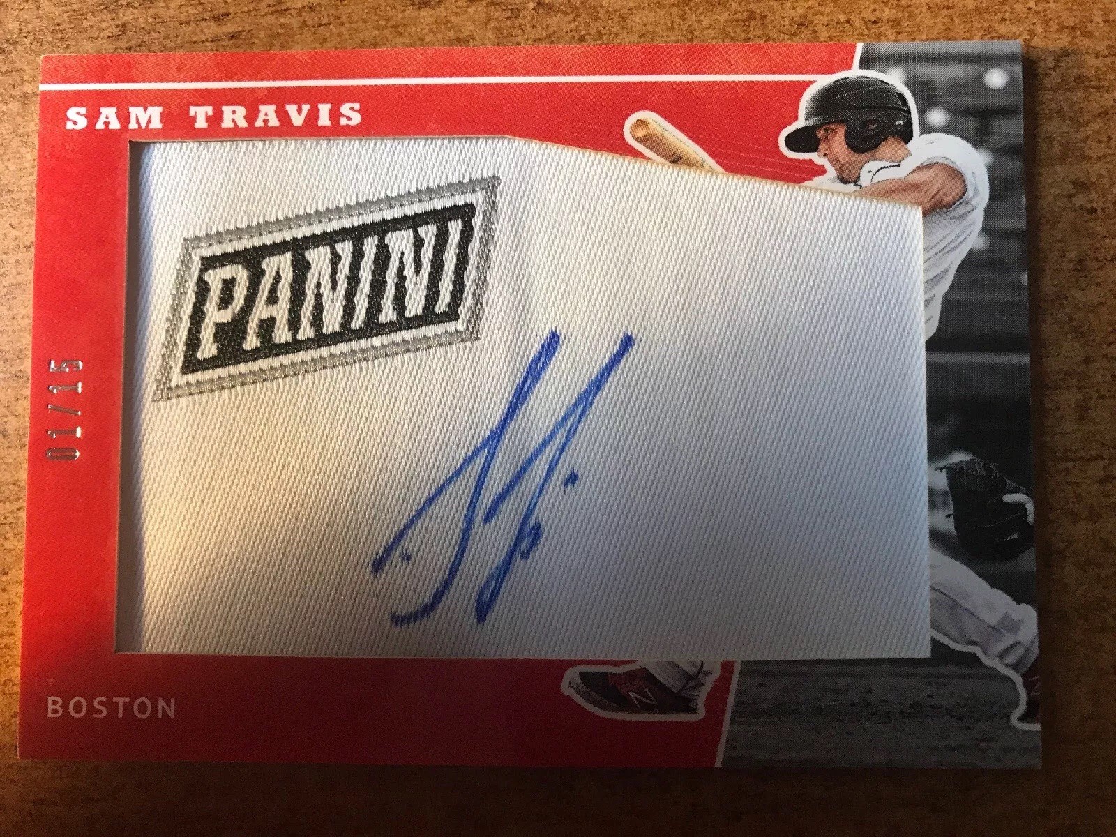 2017 Panini National Wrapper Redemption Sam Travis Auto Red Sox 1/15 EBAY 1/1