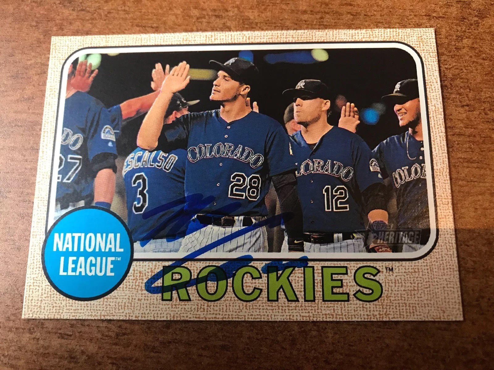 2017 Topps Heritage Nolan Arenado Rockies Signed AUTO JSA COA