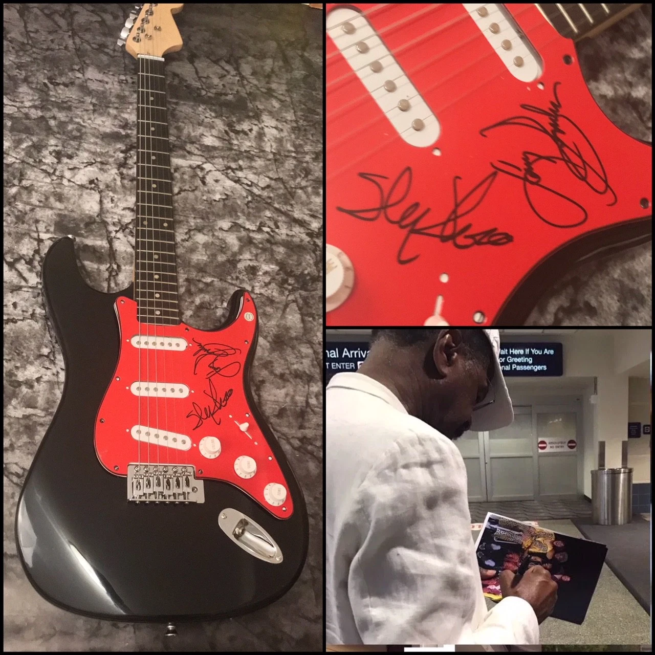 GFA Larry Graham & Sly * SLY AND THE FAMILY STONE * Signed Electric Guitar COA