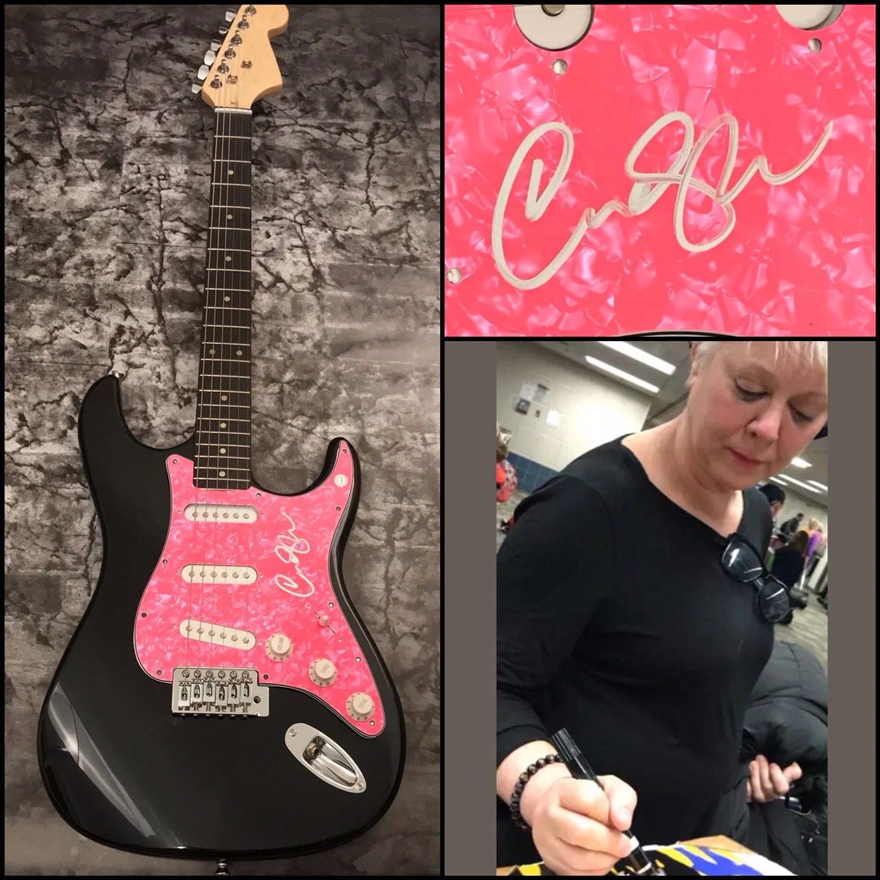 GFA The B-52s Love Shack * CINDY WILSON * Signed Electric Guitar B52 COA