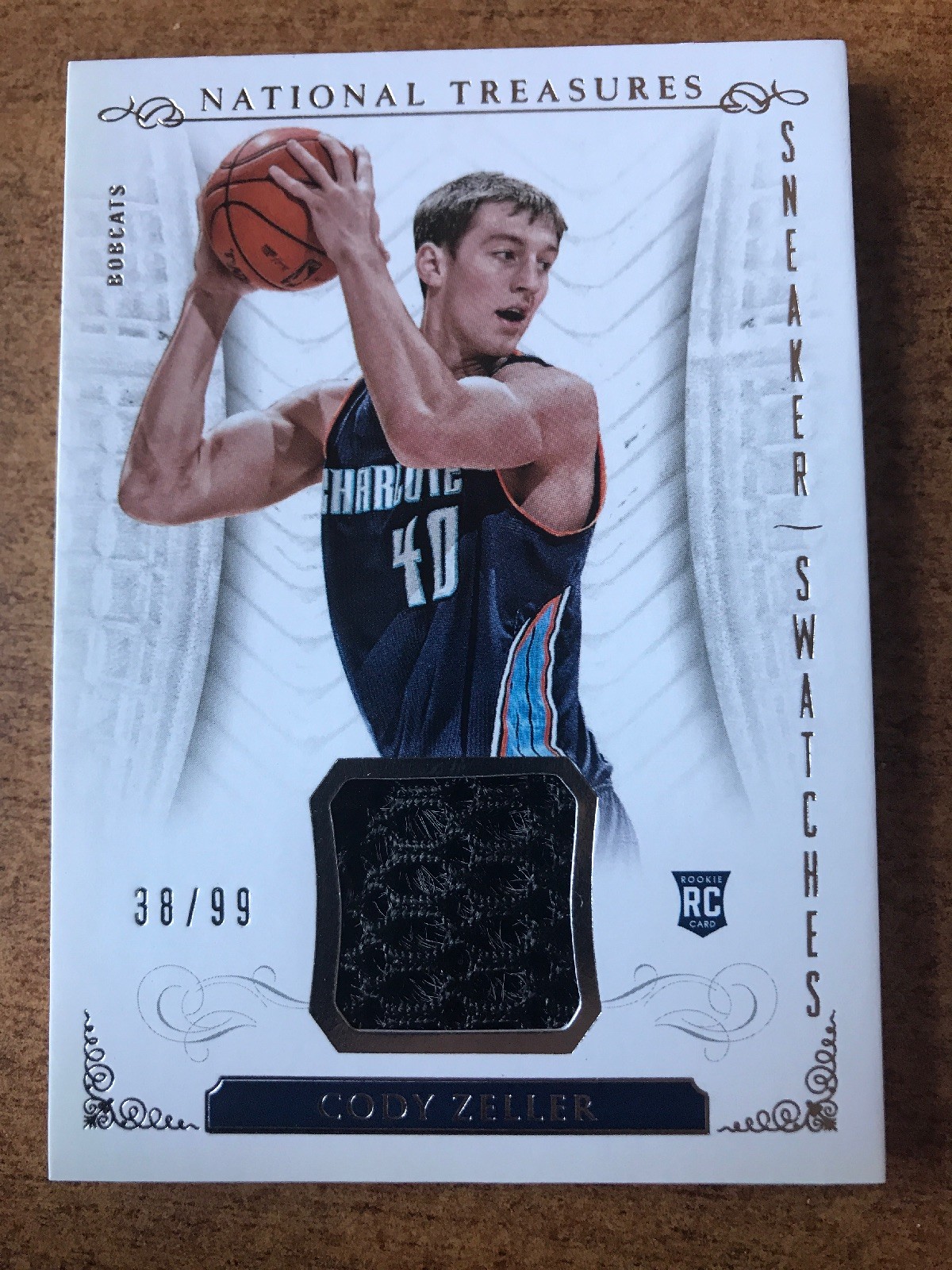 2013-14 National Treasures Cody Zeller Sneaker Swatches Shoe Patch Rc 38/99