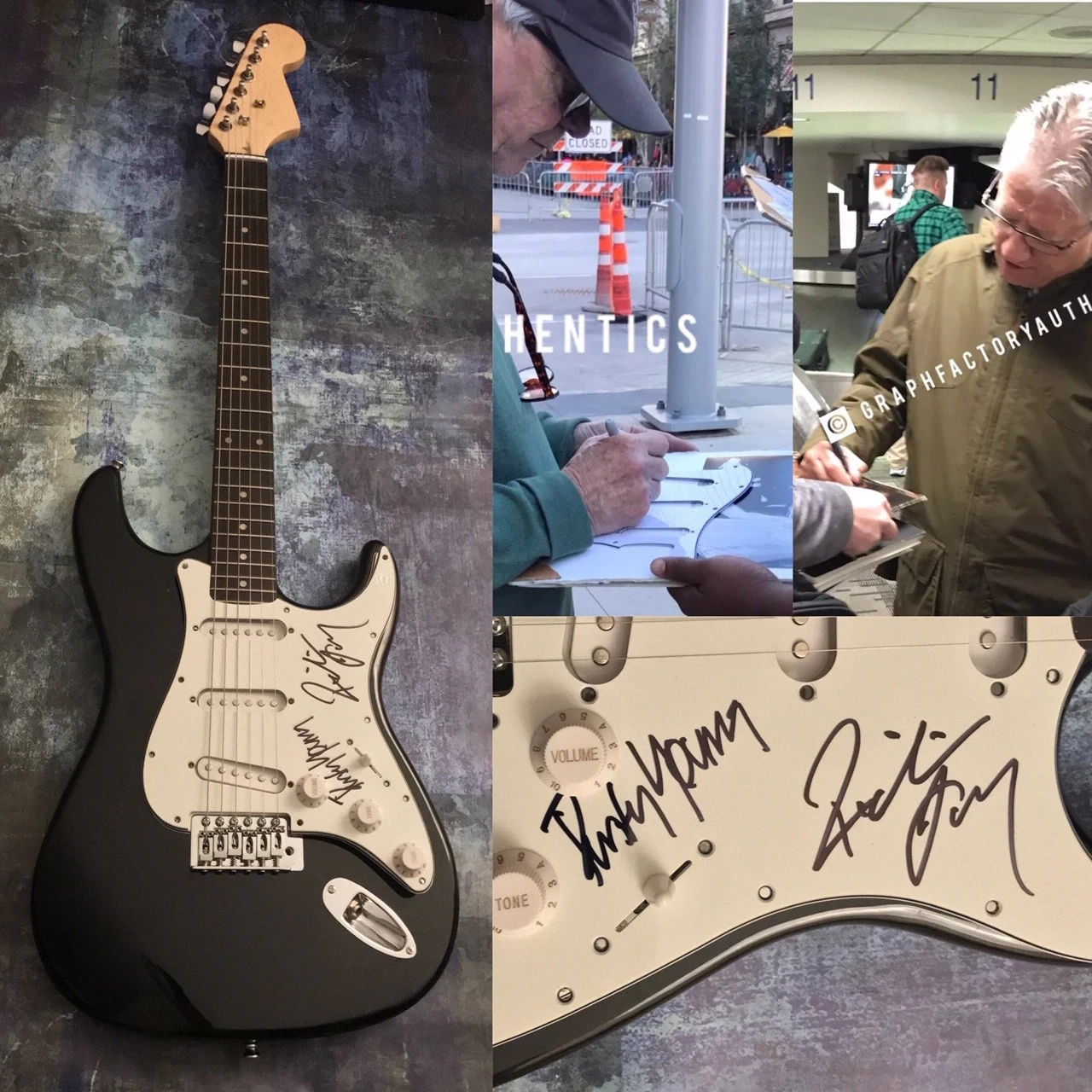 GFA Rusty Young & Richie Furay  * POCO BAND * Signed Electric Guitar PROOF COA