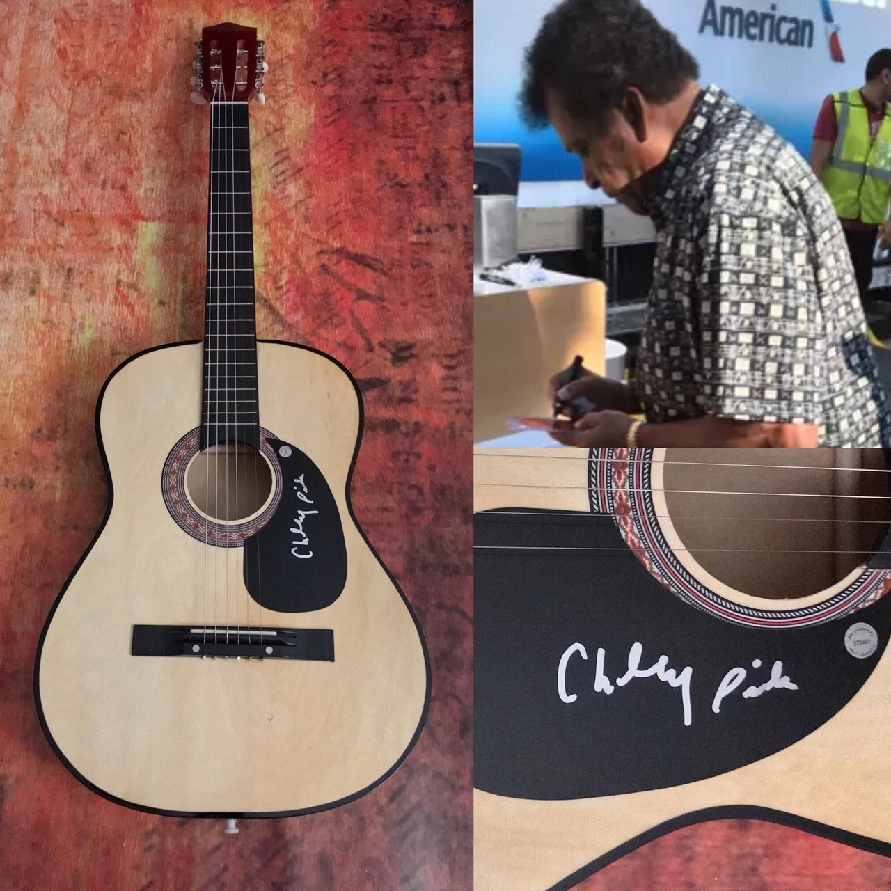 GFA Country Music Legend * CHARLEY PRIDE * Signed Acoustic Guitar PROOF AD3 COA