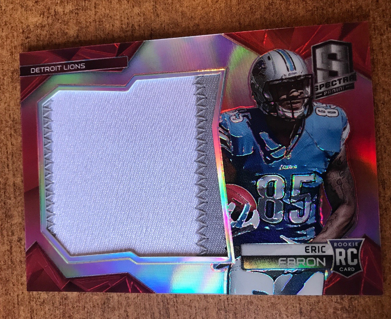 Eric Ebron Colts Detroit Lions 2014 Spectra Red Prizms Jumbo Rookie Patch RC /10