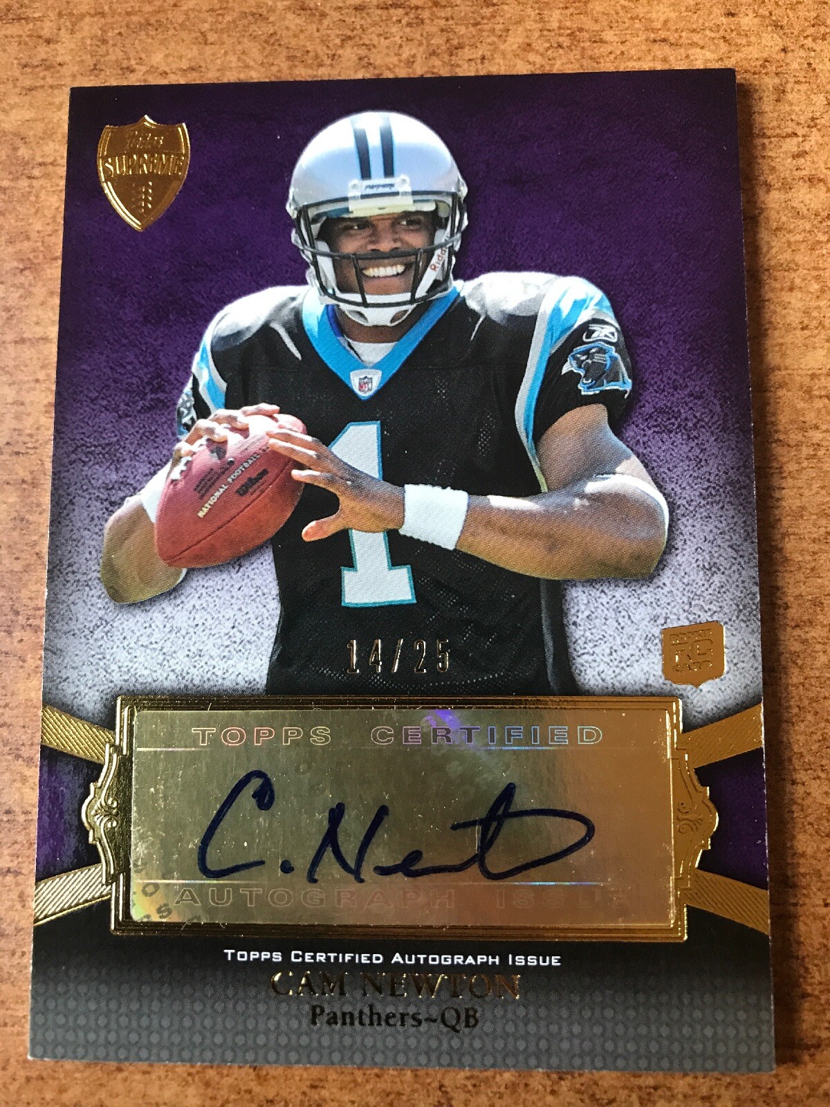Cam Newton 2011 Topps Supreme RC Auto #14/25 SSP FIRE 🔥 🥵 PATRIOTS WOW