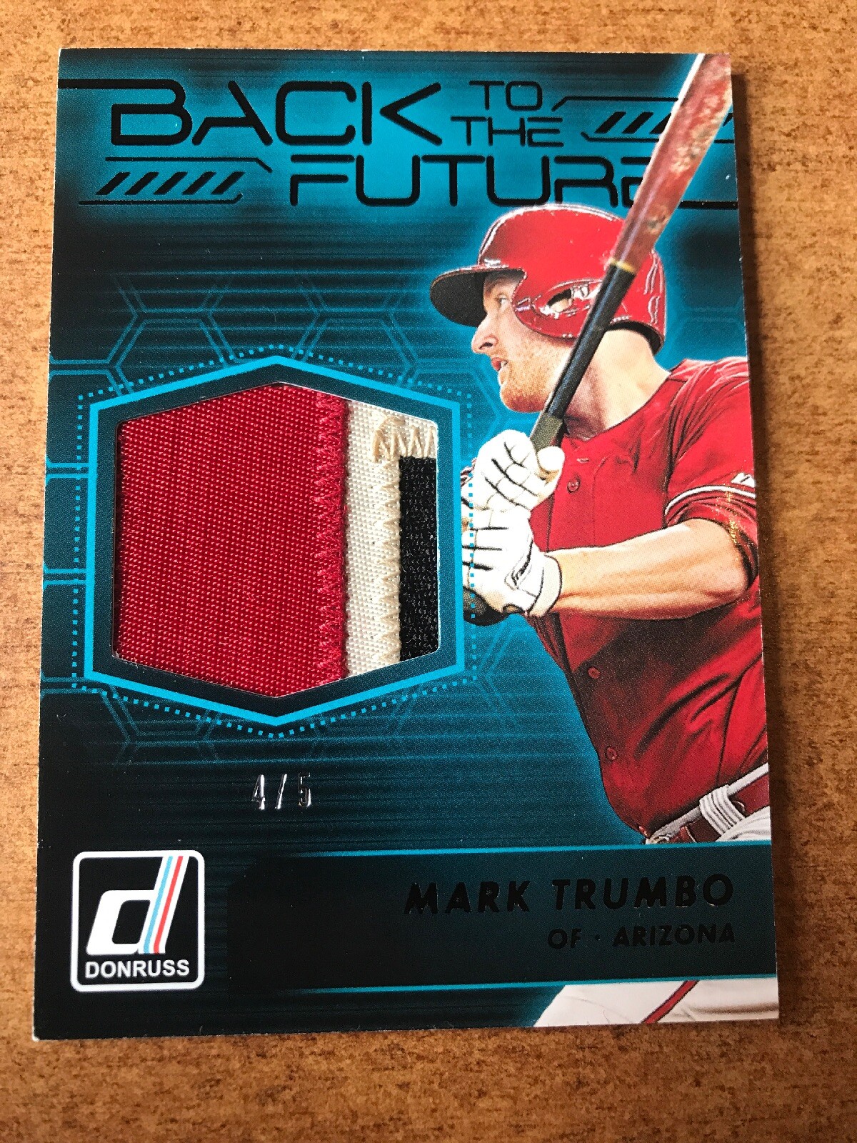 2017 Donruss Back to the Future Materials GAME WORN SICK PATCH 4/5 Mark Trumbo