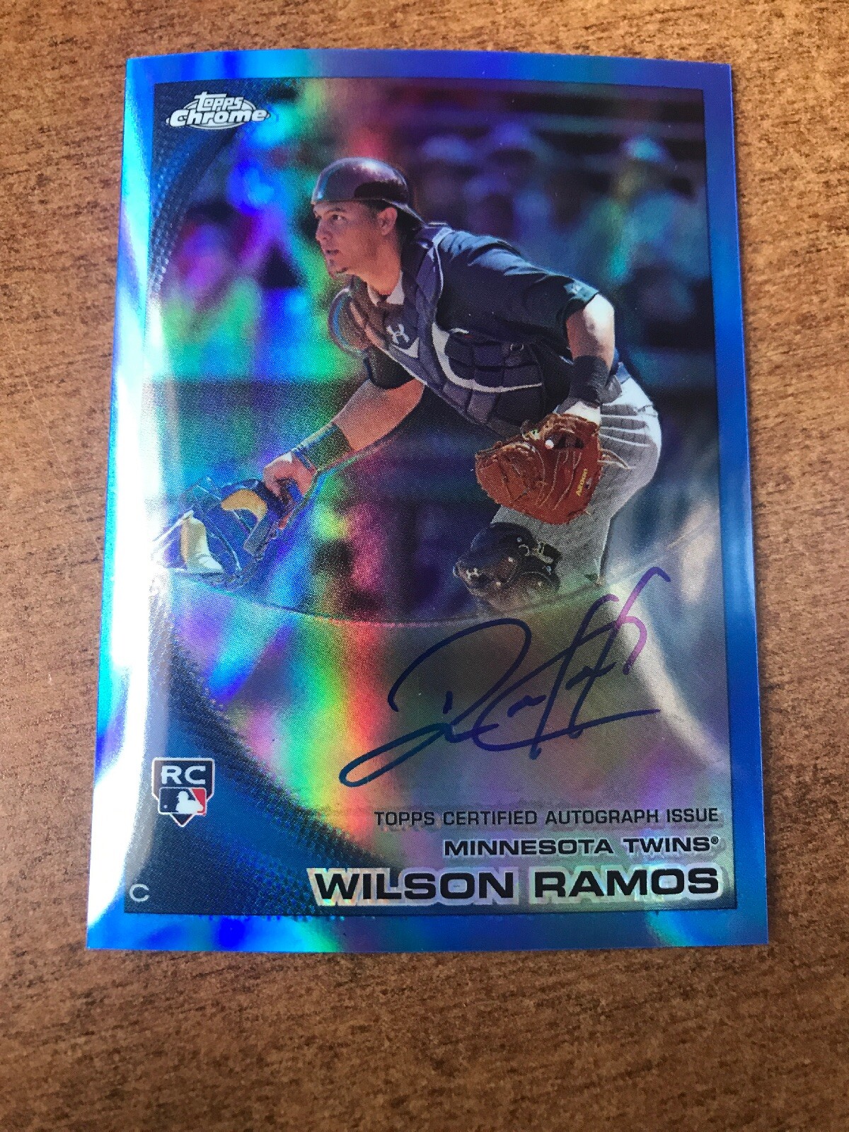 WILSON RAMOS 2010 TOPPS CHROME ROOKIE AUTOGRAPHS BLUE REFRACTORS 184/199 COLLECTIBLE MEMORABILIA