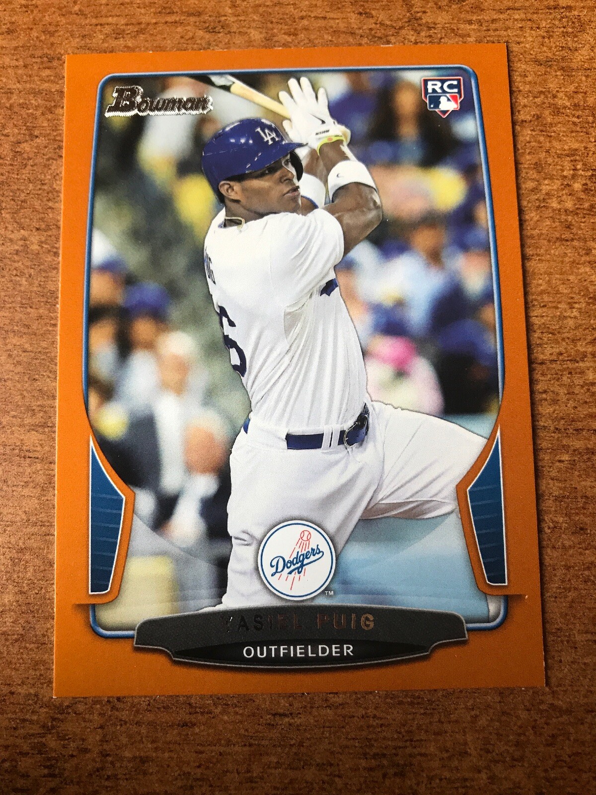YASIEL PUIG 2013 BOWMAN DRAFT ORANGE #1 RC 145/250 *LOS ANGELES DODGERS*