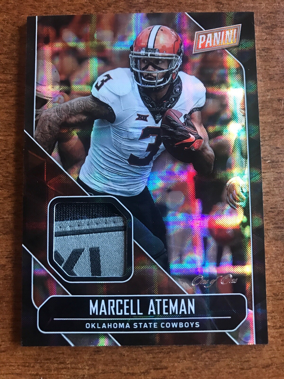 2018 Panini Father's Day  Marcell Ateman RC LAUNDRY TAG 1/1 WOW