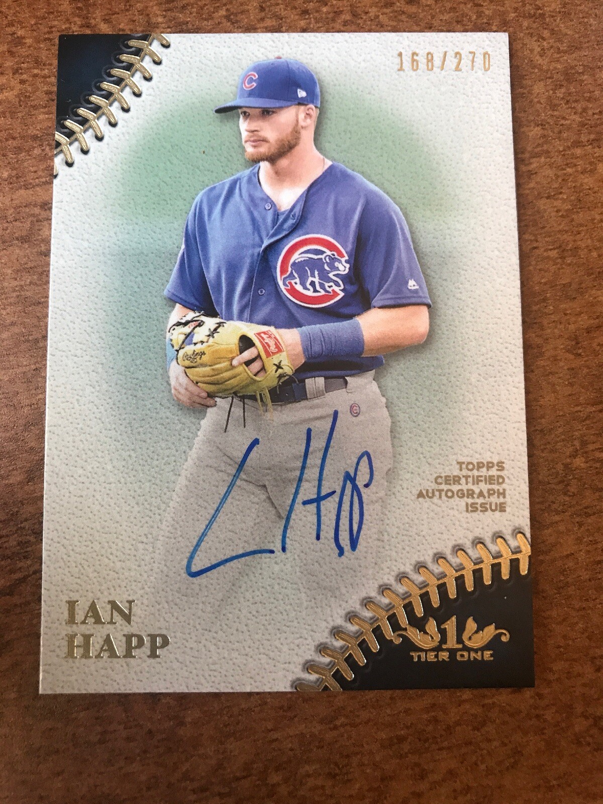 2018 Topps Tier One Ian Happ Cubs Prime Performance Autograph 168/270