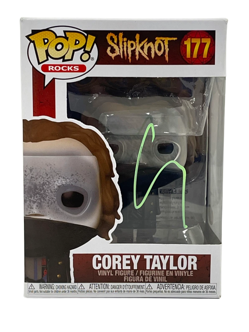 COREY TAYLOR SIGNED POP FIGURE SLIPKNOT AUTOGRAPH PROOF BECKETT COA 1