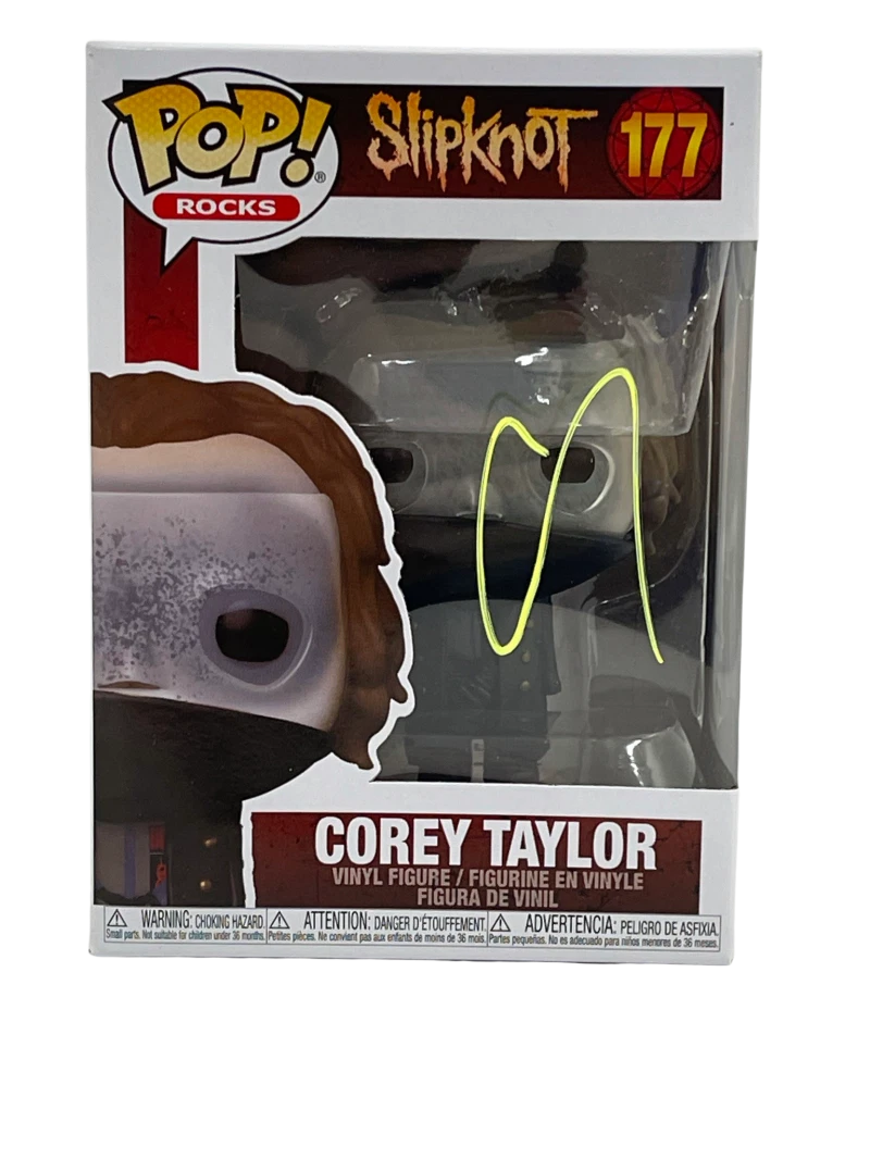 COREY TAYLOR SIGNED FUNKO POP FIGURE SLIPKNOT AUTOGRAPH PROOF BECKETT COA 23