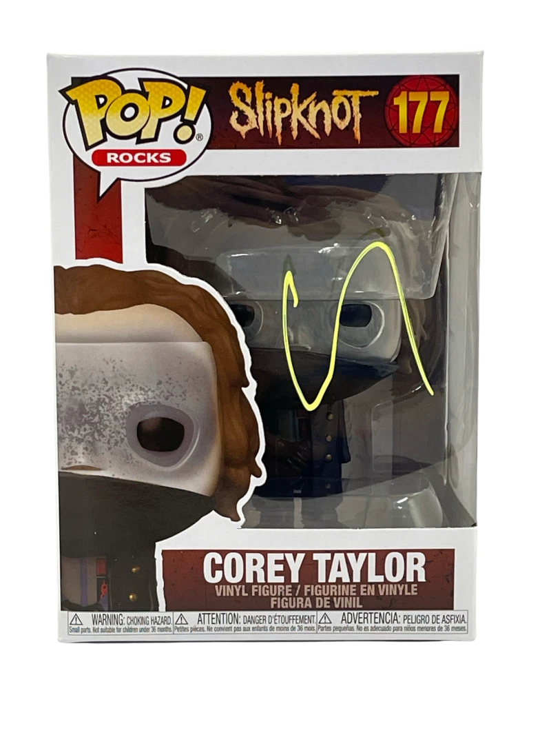 COREY TAYLOR SIGNED FUNKO POP FIGURE SLIPKNOT AUTOGRAPH PROOF BECKETT COA 52