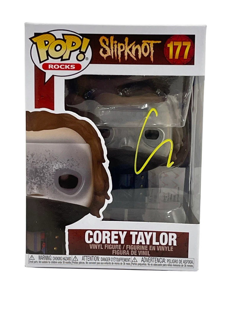 COREY TAYLOR SIGNED FUNKO POP FIGURE SLIPKNOT AUTOGRAPH PROOF BECKETT COA 56