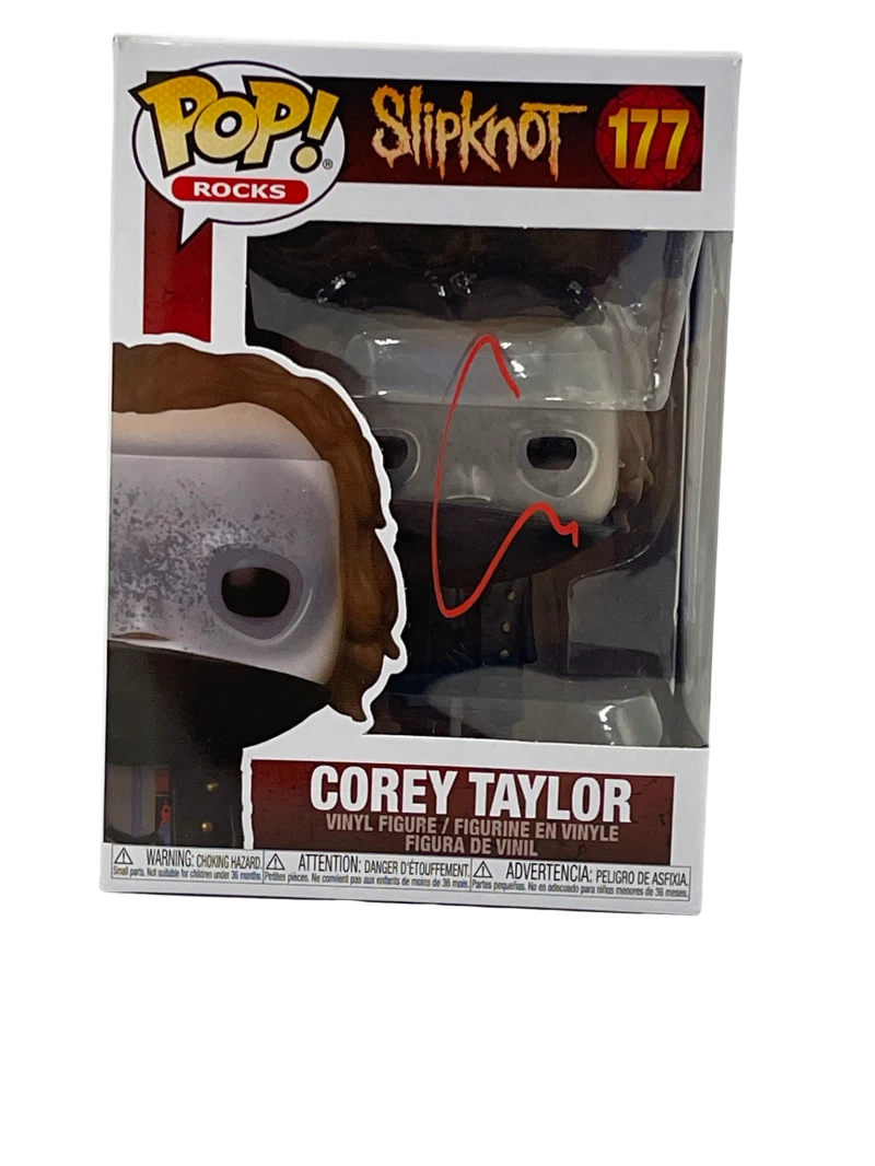 COREY TAYLOR SIGNED FUNKO POP FIGURE SLIPKNOT AUTOGRAPH PROOF BECKETT COA 91