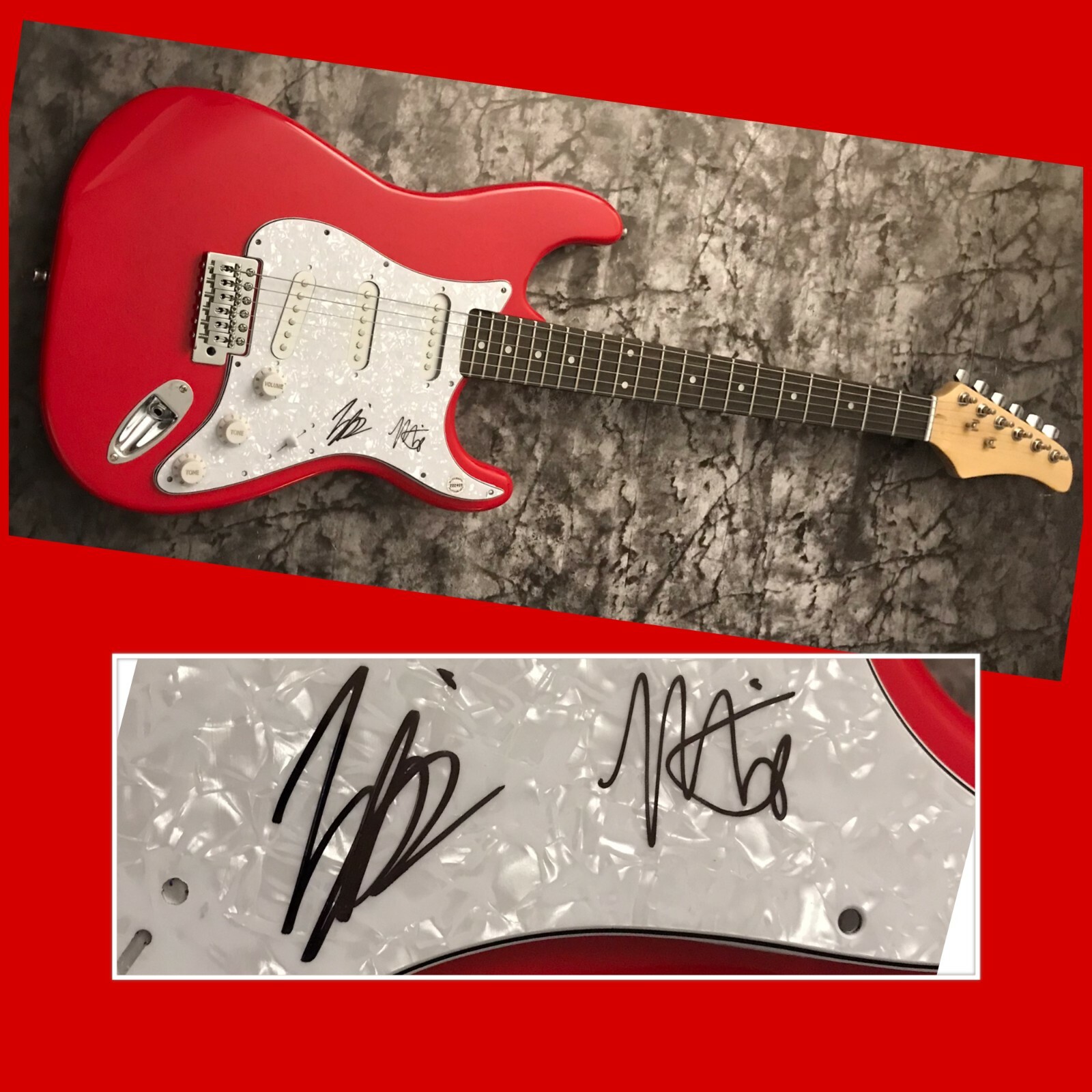 GFA Denial in Paradise x2 Band  * COURTSHIP. * Signed Electric Guitar C2 COA