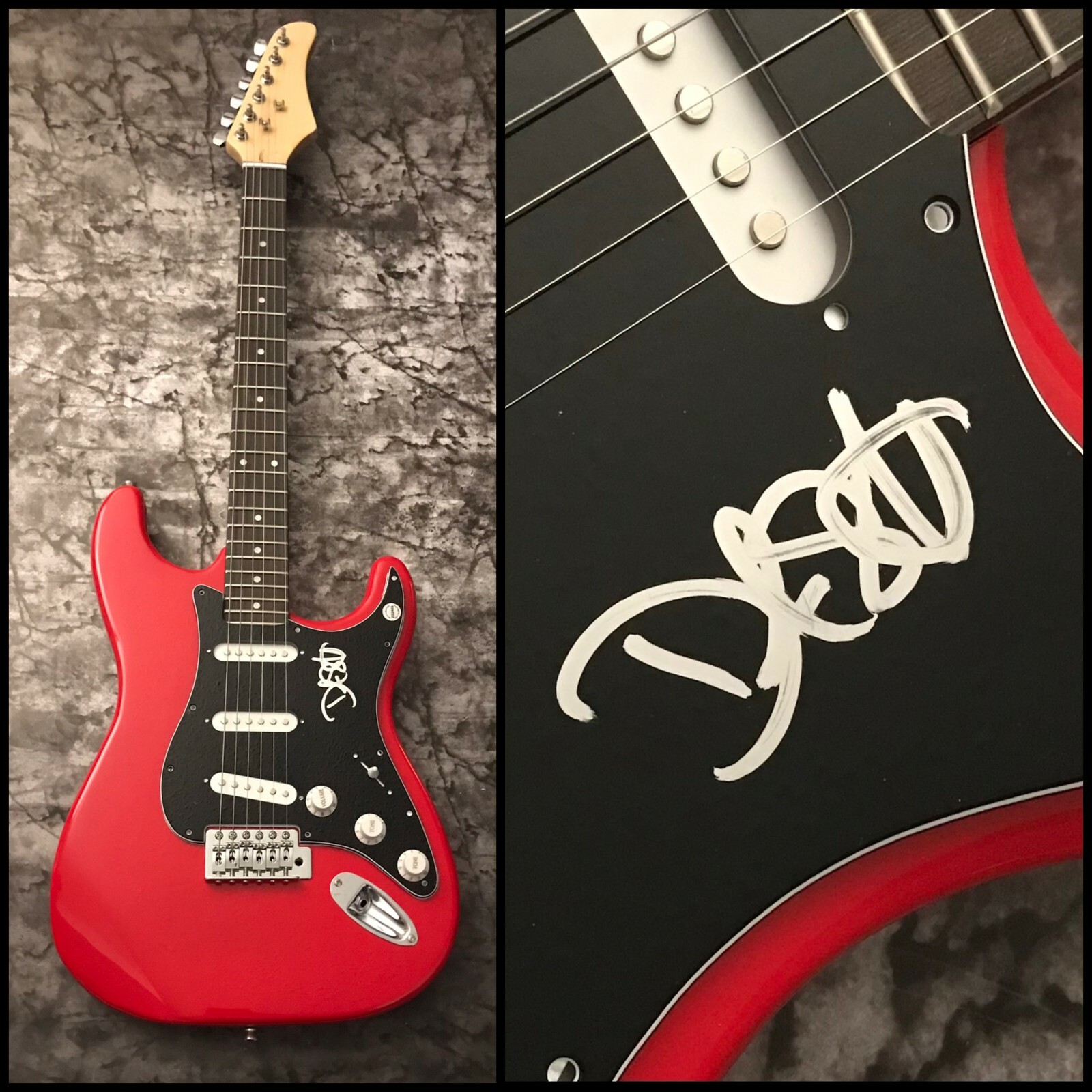 GFA Trampled by Turtles Singer  * DAVE SIMONETT *  Signed Electric Guitar D2 COA