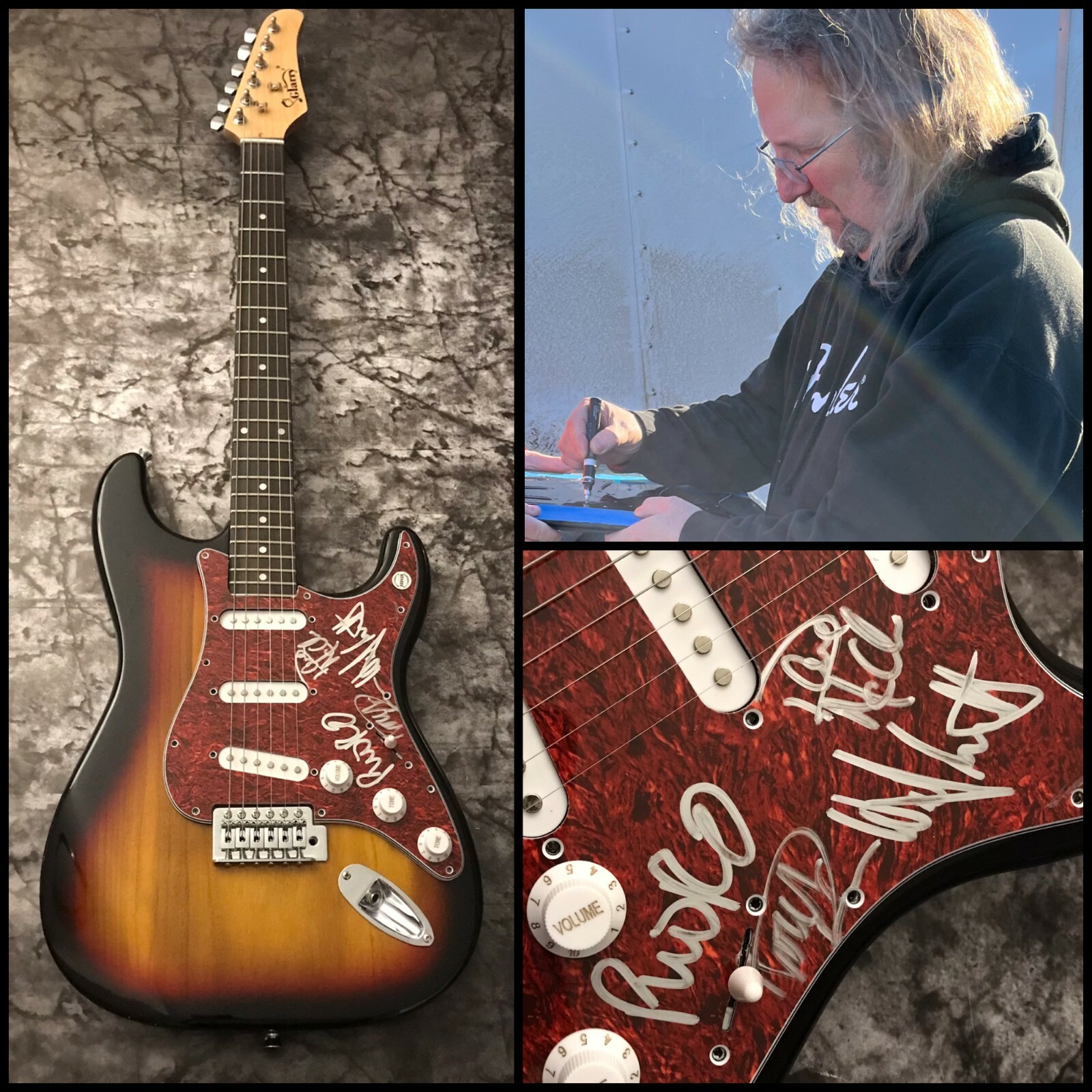GFA Phil Rind x4 Band  * SACRED REICH *  Signed Electric Guitar PROOF S2 COA