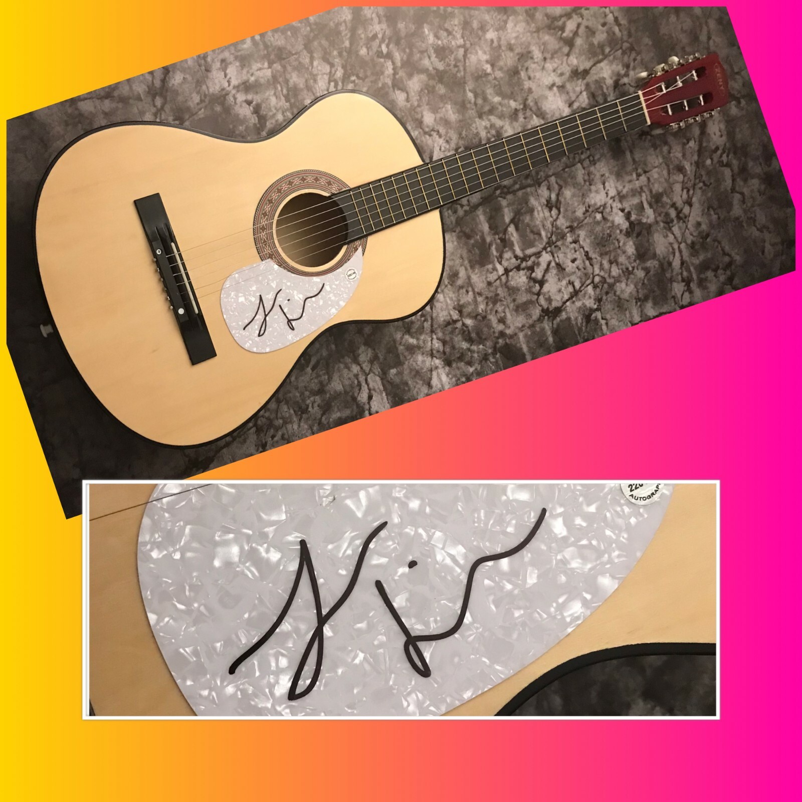 GFA  Sexy Song & Actress * LOLA KIRKE *  Signed Acoustic Guitar L3 COA