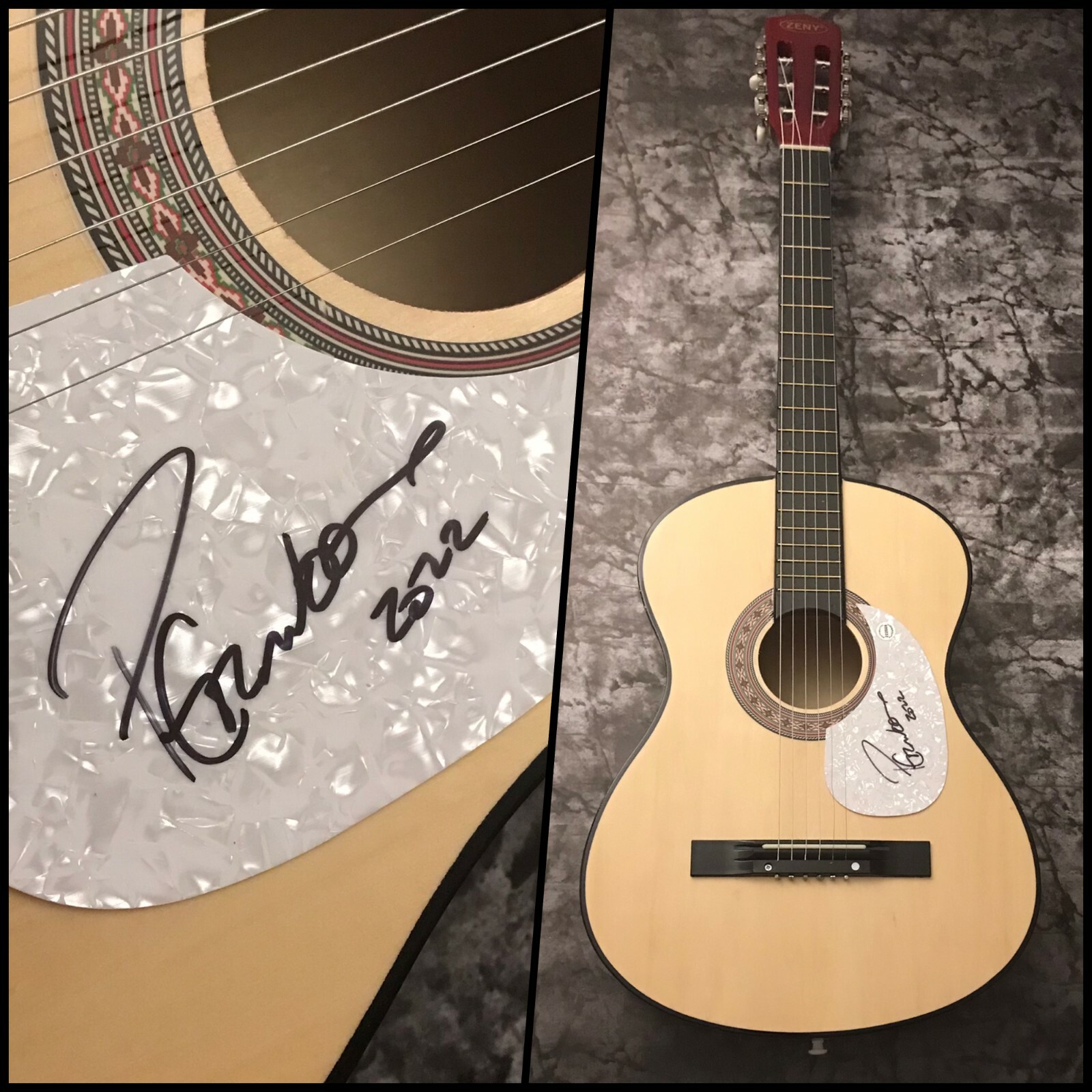 GFA Herman's Hermits Star * PETER NOONE * Signed Acoustic Guitar COA