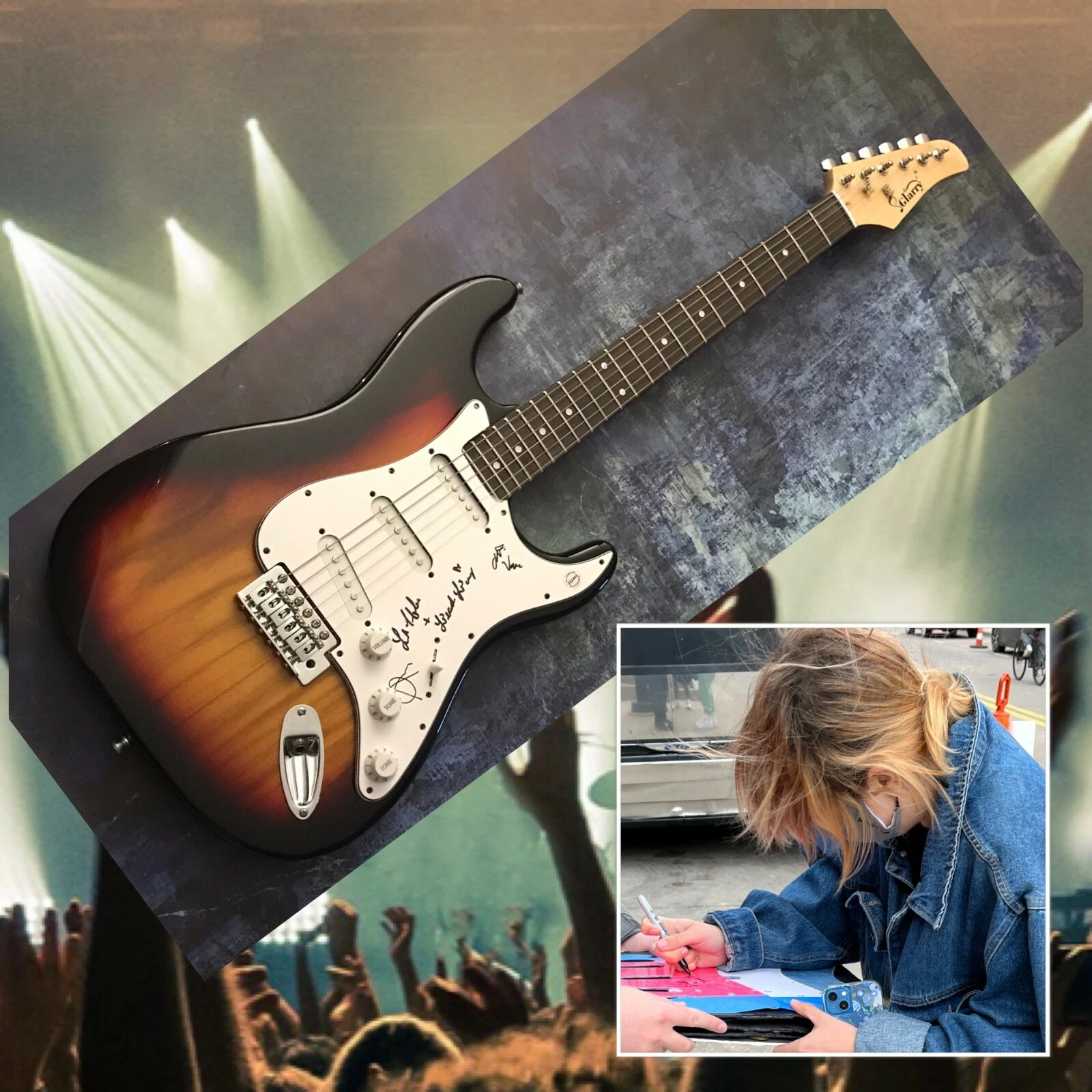 GFA Lili Trifilio x3 Band * BEACH BUNNY * Signed Electric Guitar PROOF B3 COA