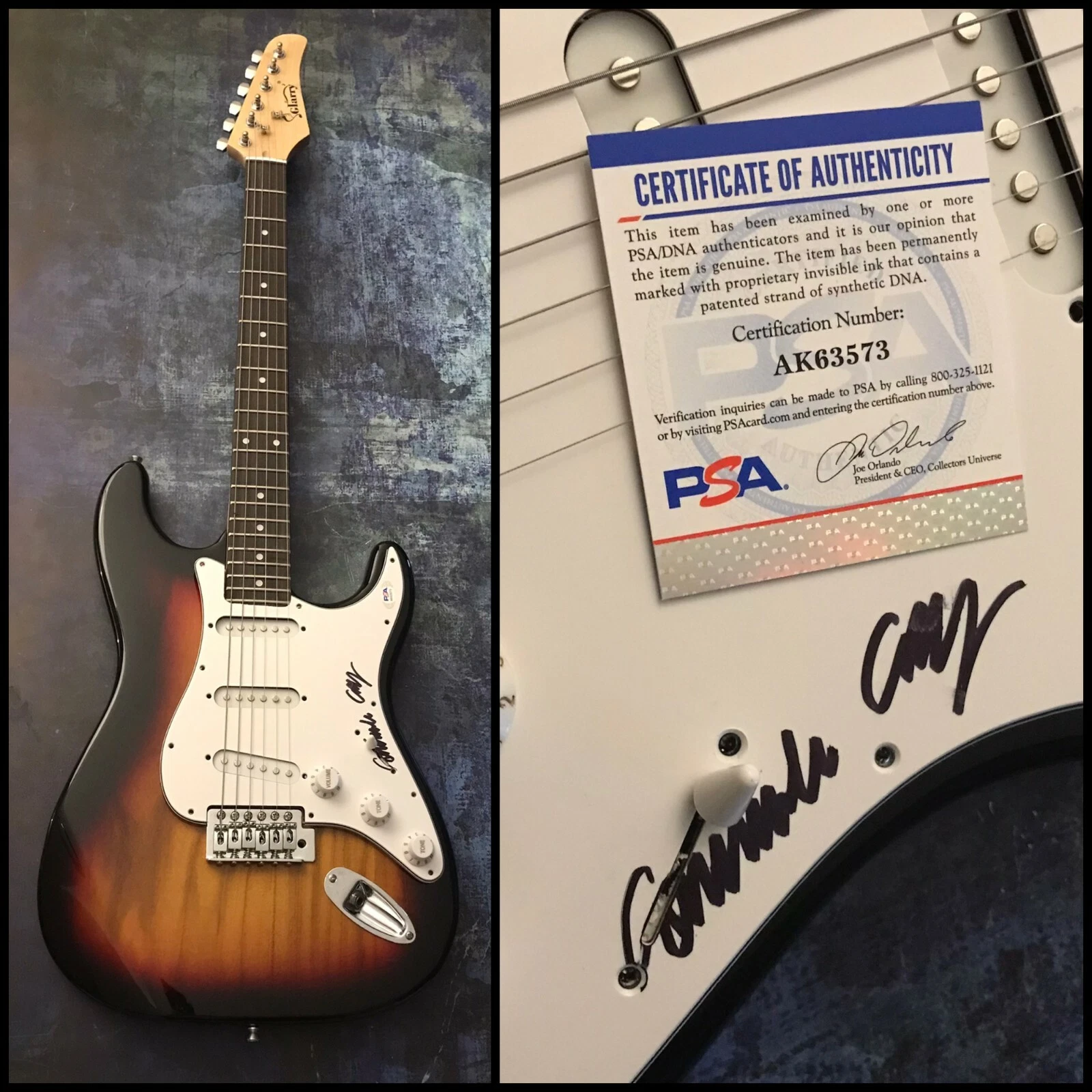 PSA  And His Lost Planet Airmen * COMMANDER CODY *  Signed Electric Guitar COA