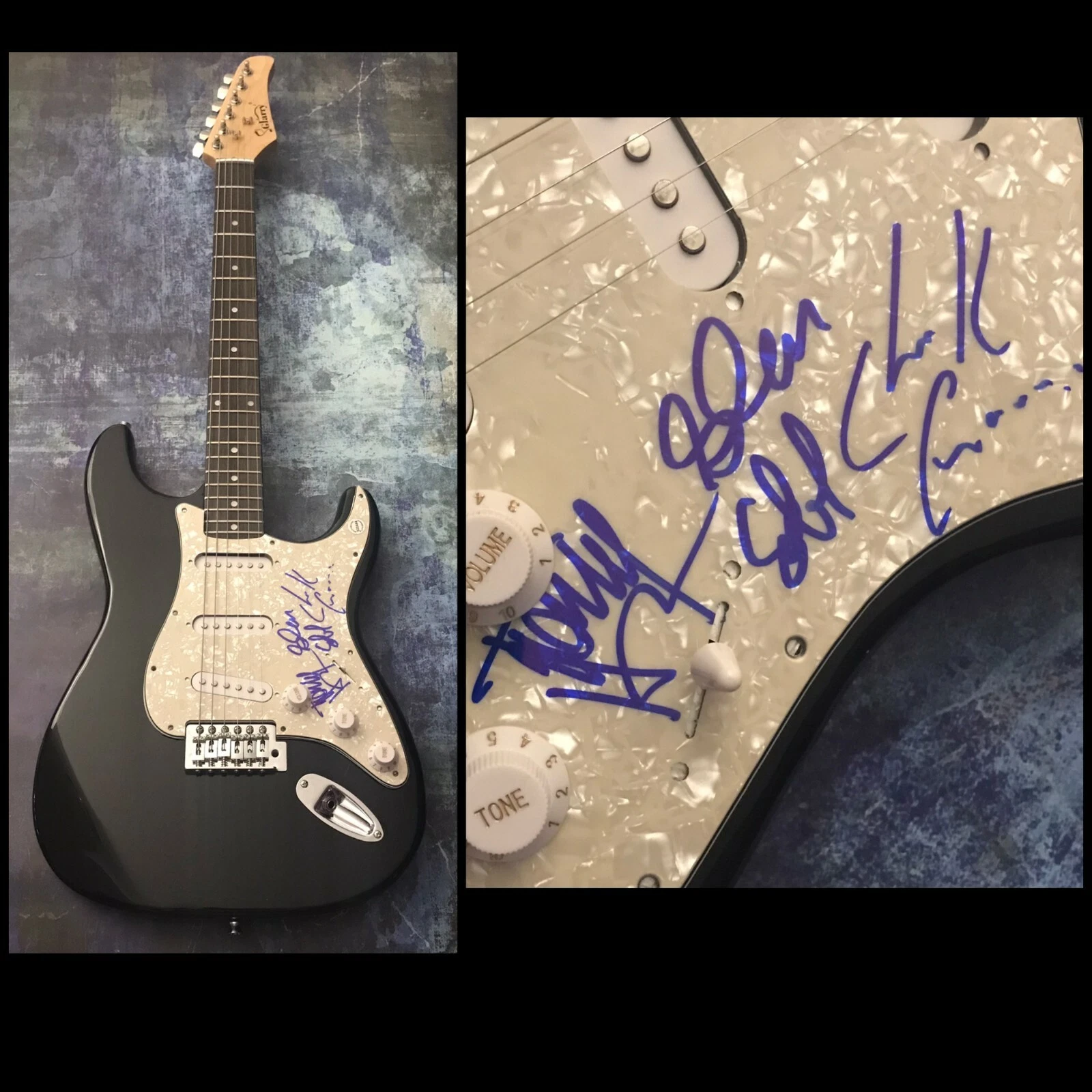 GFA Tommy, Glen & Chuck x3  * ALICE COOPER BAND * Signed Electric Guitar A4 COA