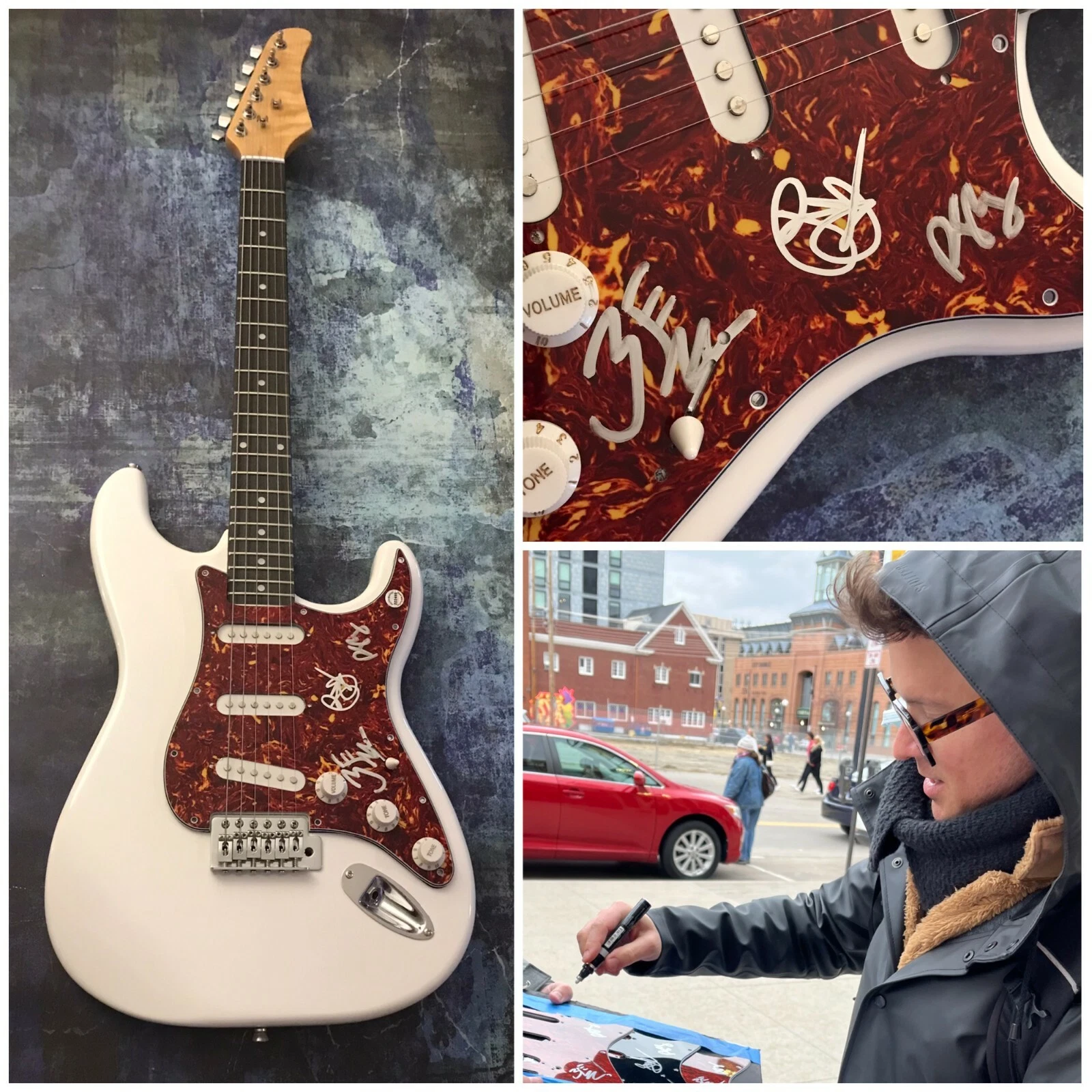 GFA Lanterns Easy Ryan Lott x3 Band  * SON LUX *  Signed Electric Guitar S1 COA