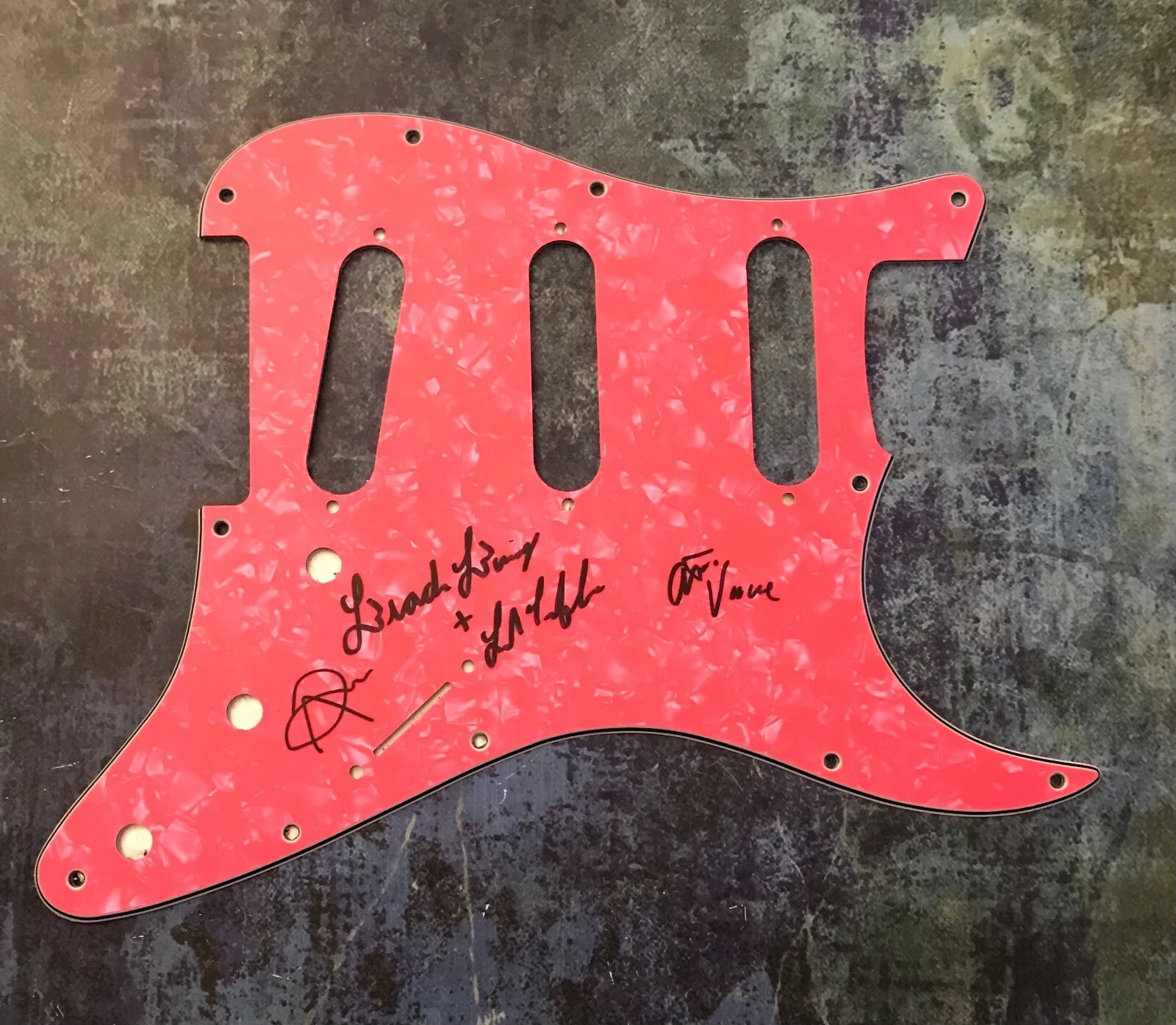 GFA Lili Trifilio x3 Band * BEACH BUNNY * Signed Electric Pickguard COA
