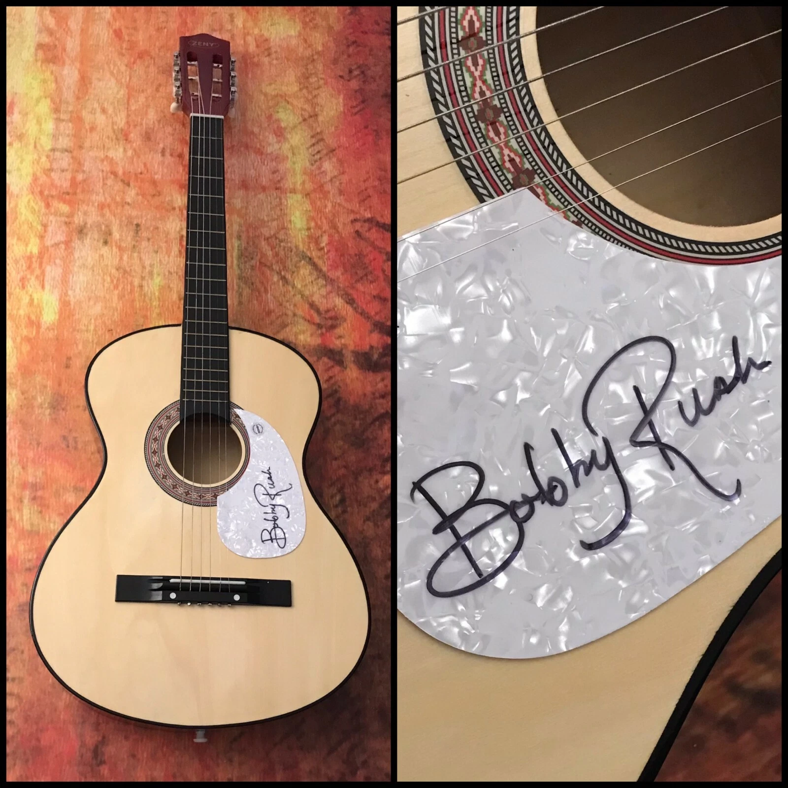 GFA Rawer than Raw Dust My Broom  * BOBBY RUSH *  Signed Acoustic Guitar B1 COA