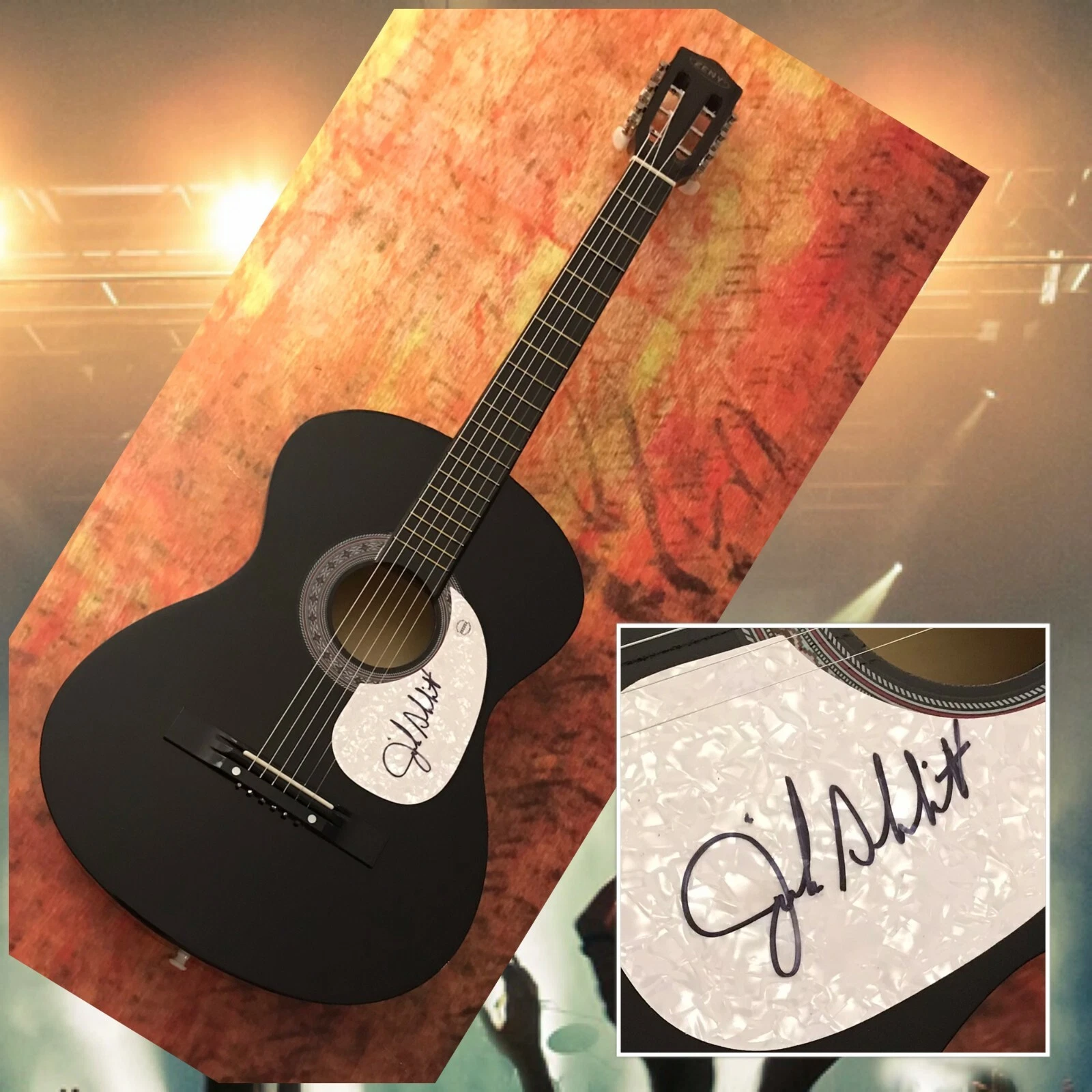 GFA  Petra Band Singer * JOHN SCHLITT * Signed Acoustic Guitar J3 COA