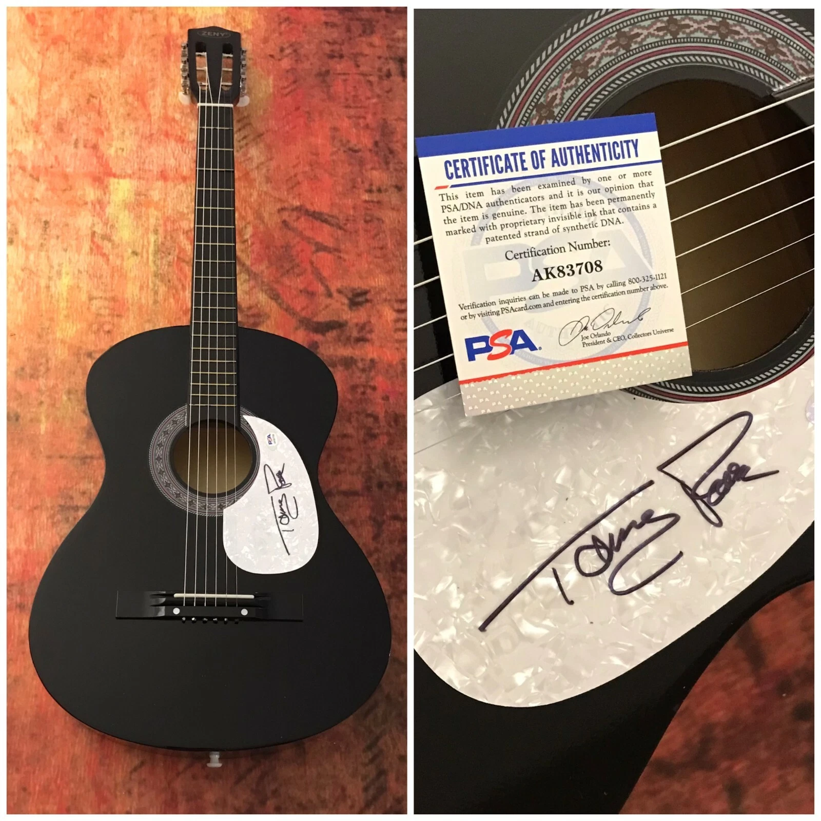 PSA Hooray for Hazel & Sheila  * TOMMY ROE *  Signed Acoustic Guitar T5 COA