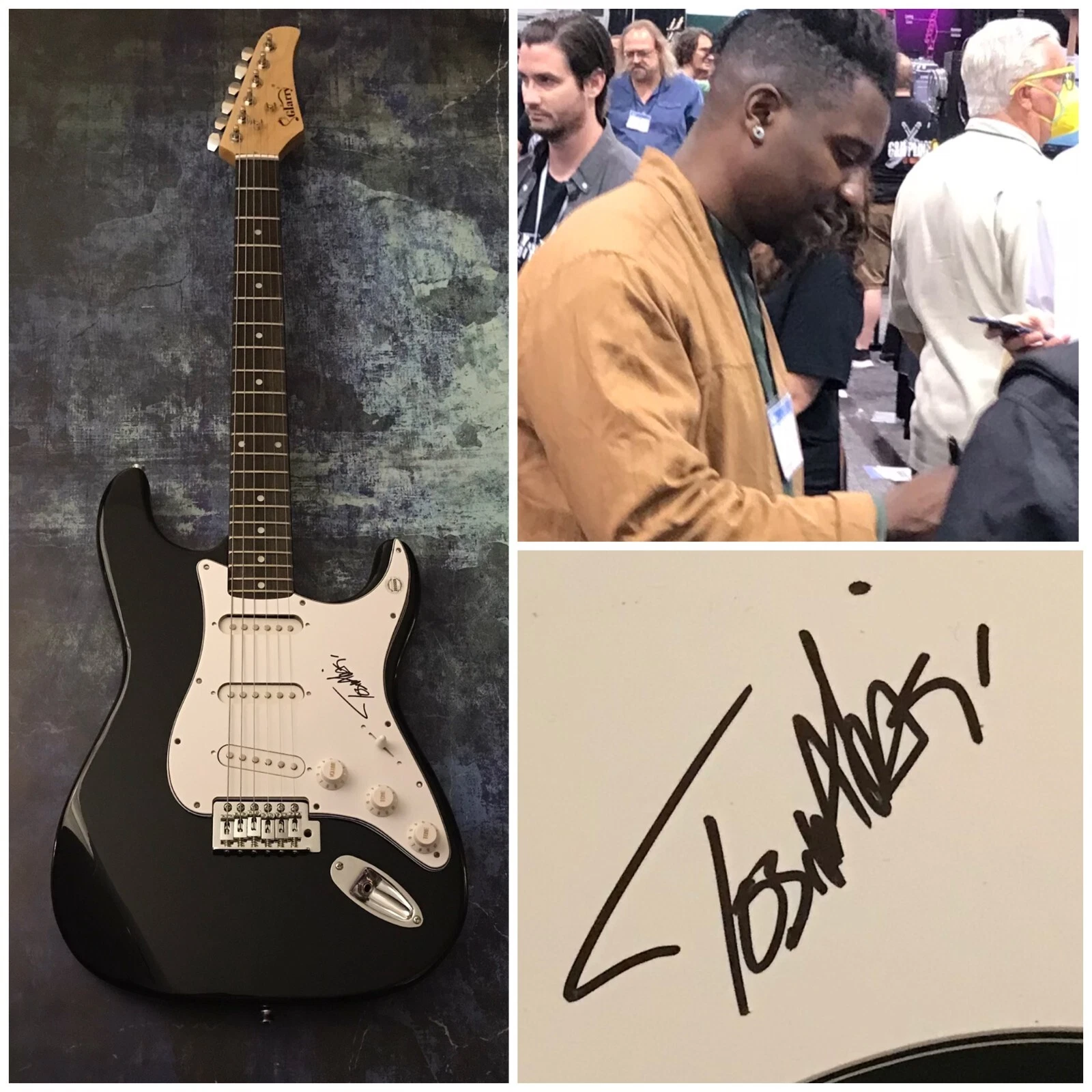 GFA  Animals as Leaders  * TOSIN ABASI *  Signed Electric Guitar PROOF COA