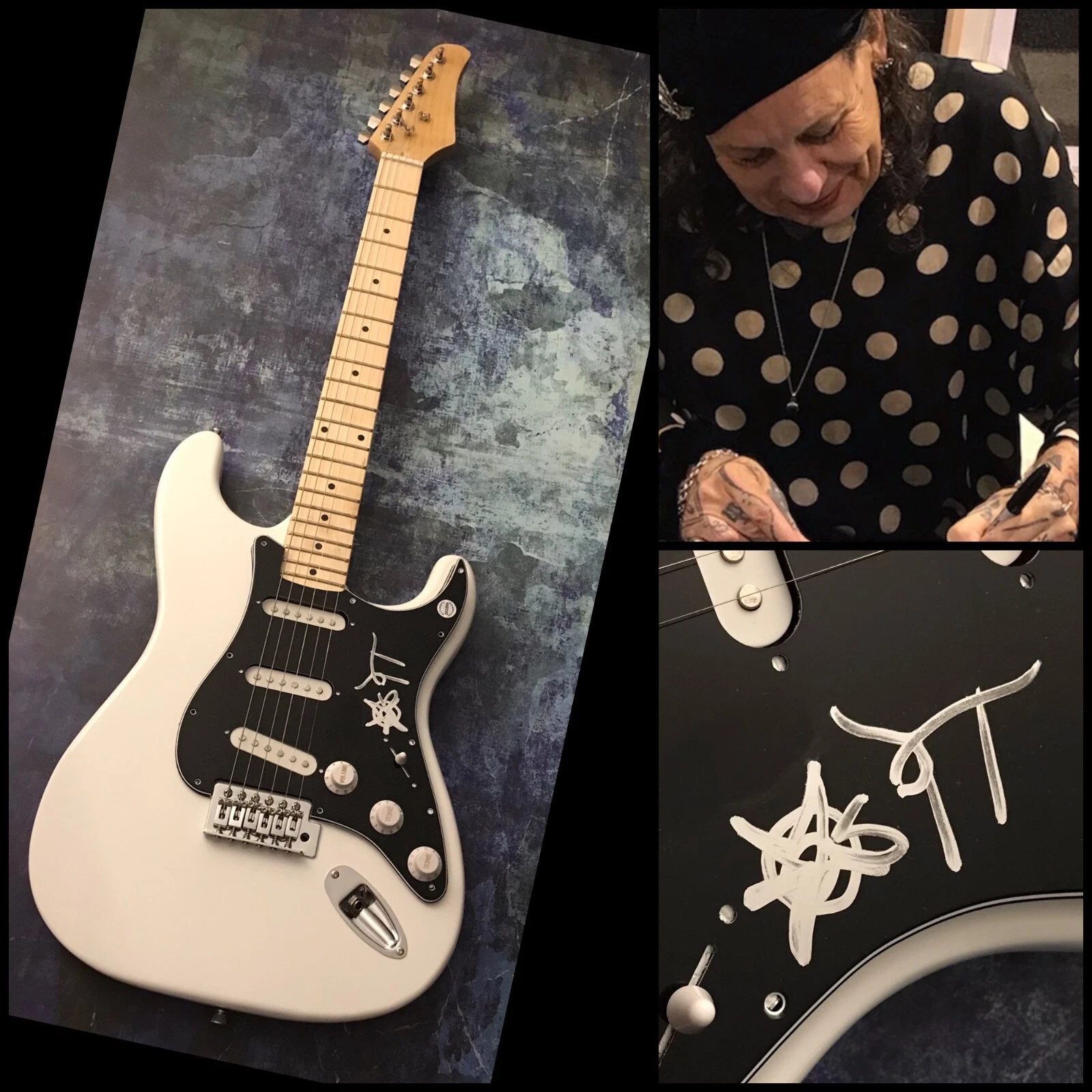 GFA The Cure Guitarist   * PEARL THOMPSON *  Signed Electric Guitar PROOF COA