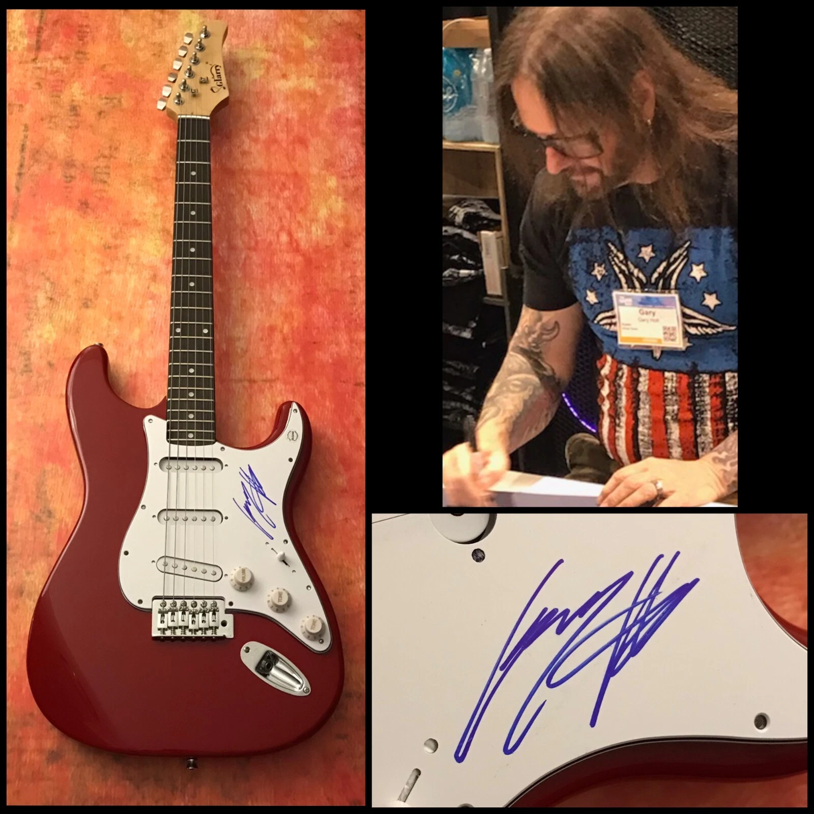 GFA  Slayer Band Guitarist  * GARY HOLT *  Signed Electric Guitar PROOF COA