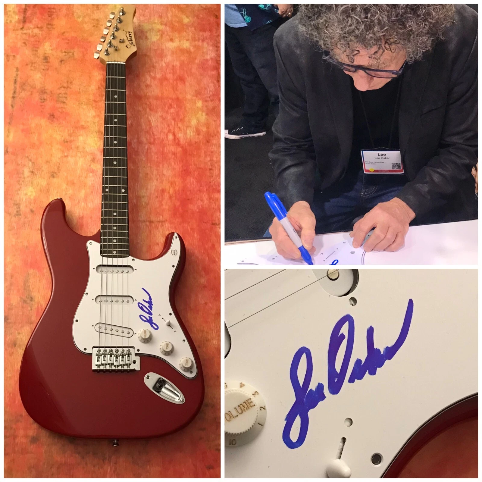 GFA War Band Original  * LEE OSKAR * Signed Electric Guitar PROOF COA