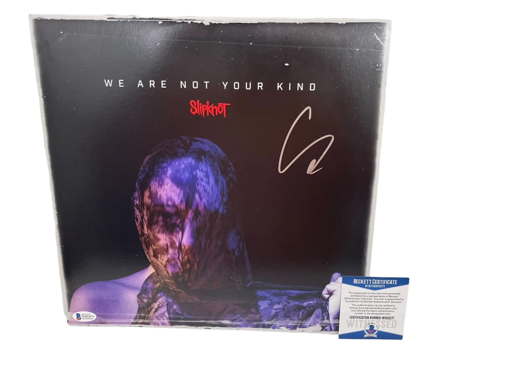 COREY TAYLOR SIGNED SLIPKNOT WE ARE NOT YOUR KIND VINYL LP ALBUM BECKETT WITNESS
