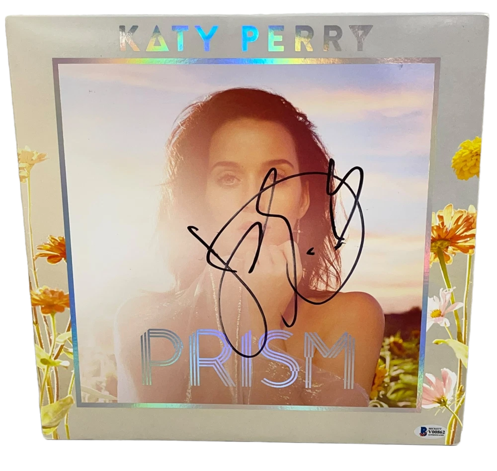 KATY PERRY SIGNED PRISM ALBUM VINYL AUTHENTI AUTOGRAPH BECKETT COA