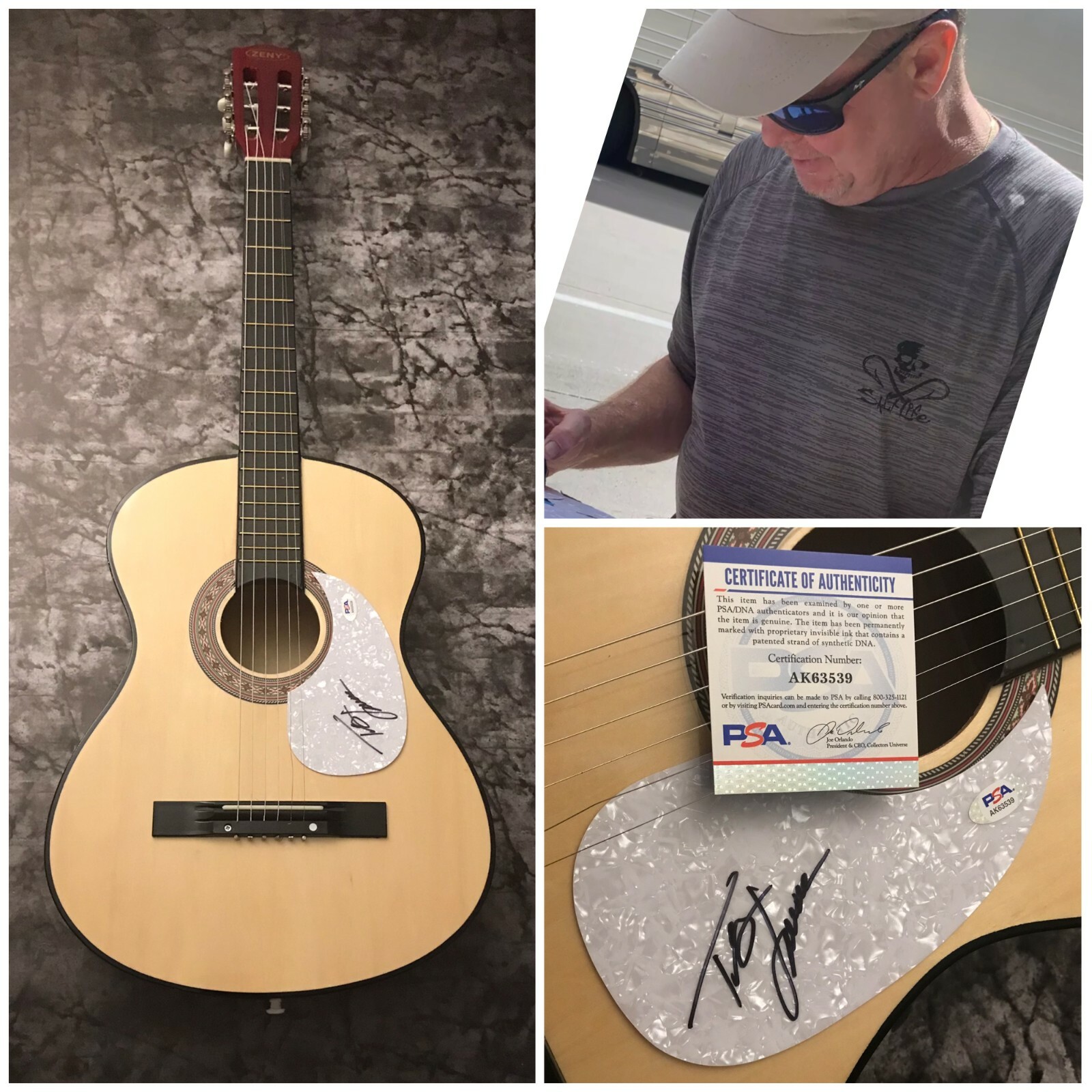 PSA  Paint Me a Birmingham  * TRACY LAWRENCE * Signed Acoustic Guitar PROOF COA