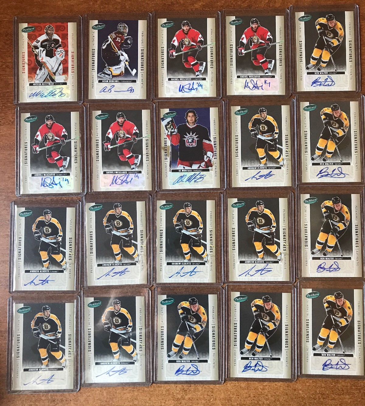 2005-06 PARKHURST – LOT OF 181 PARKHURST SIGNATURE AUTO CARDS LOOK AT PICS. WOW COLLECTIBLE MEMORABILIA