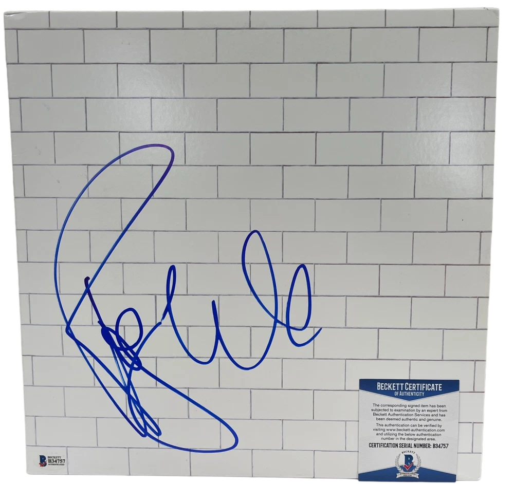 ROGER WATERS SIGNED PINK FLOYD THE WALL ALBUM VINYL AUTHENTIC AUTOGRAPH BECKETT