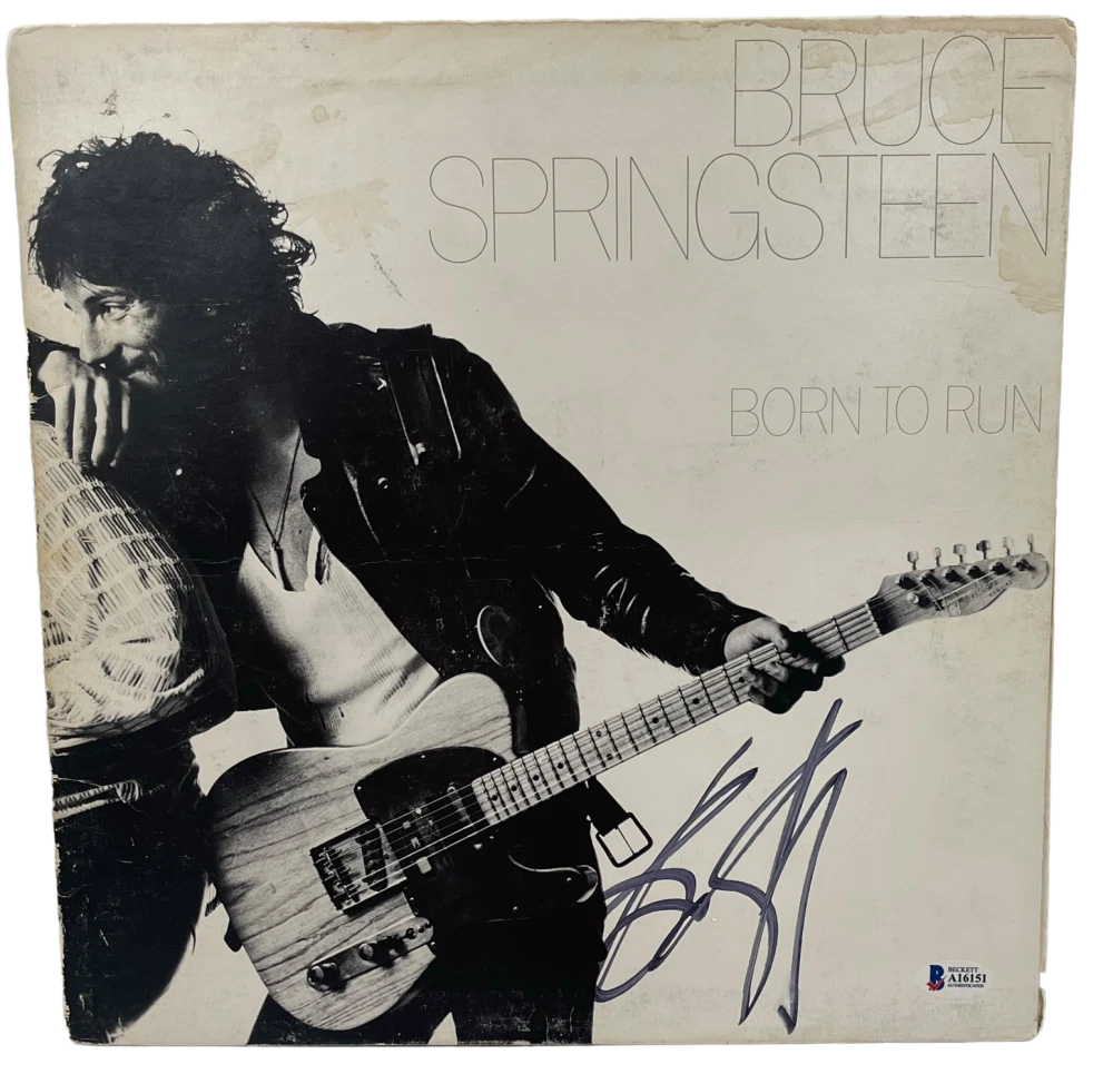 BRUCE SPRINGSTEEN SIGNED BORN TO RUN ALBUM VINYL AUTHENTIC AUTOGRAPH BECKETT LOA